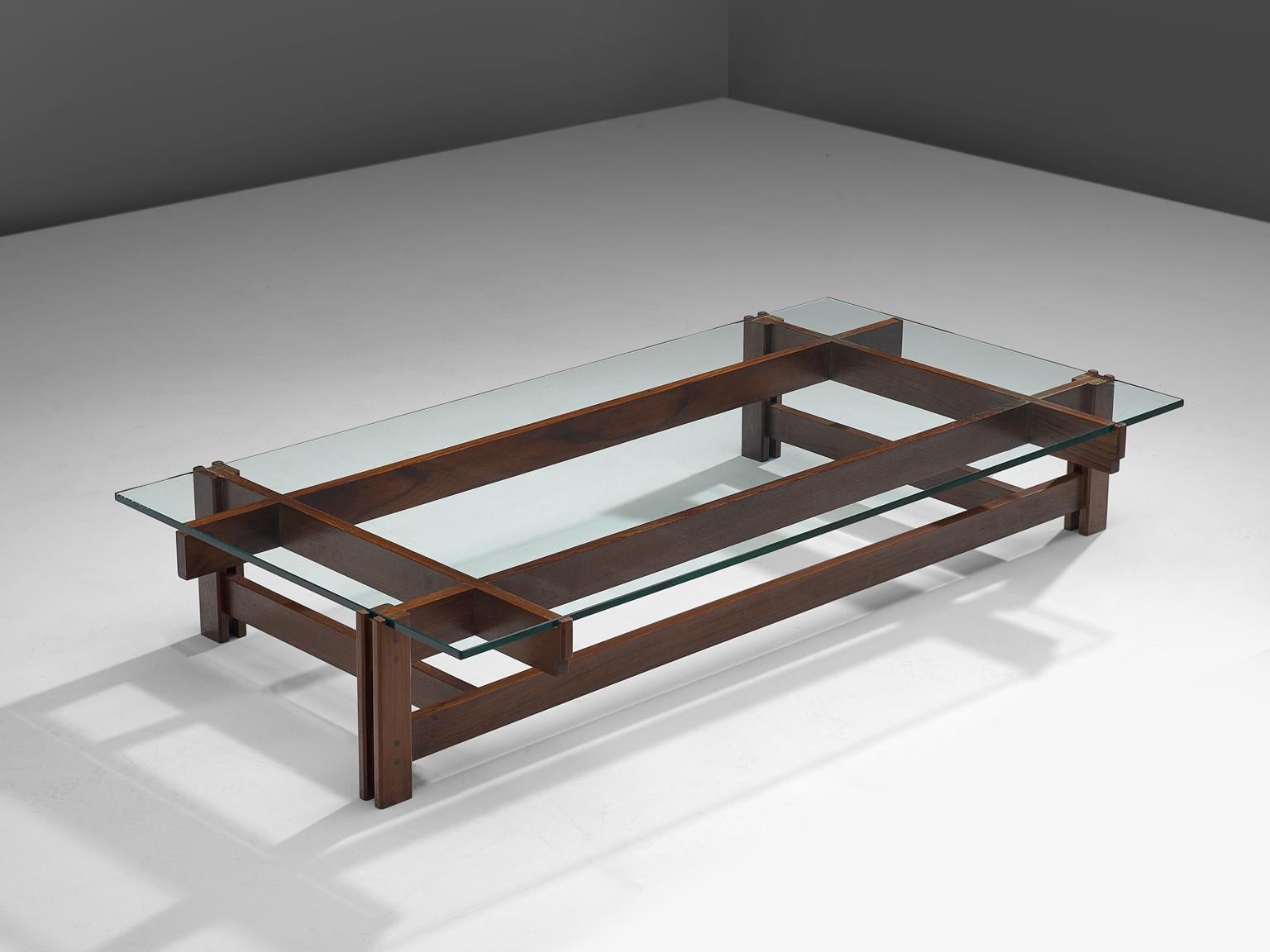 Ico Parisi for Cassina, cocktail table model 751, rosewood, glass, Italy, 1962

This coffee table is made from solid rosewood and executed with a glass top. The construction is created by means of assembling wooden parts with identical cross