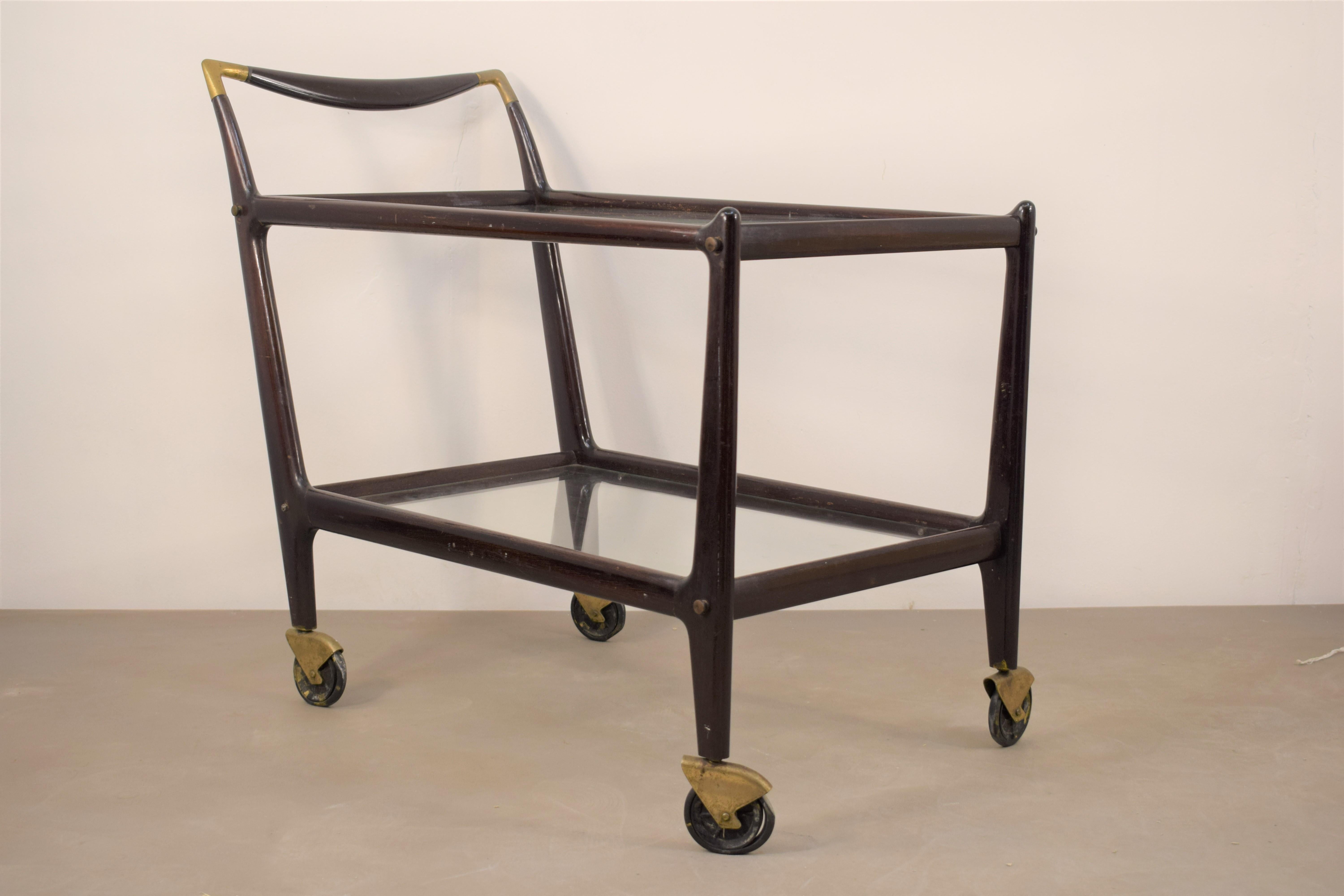 Mid-Century Modern Ico Parisi for De Baggis, Italian Bar Cart, 1950s