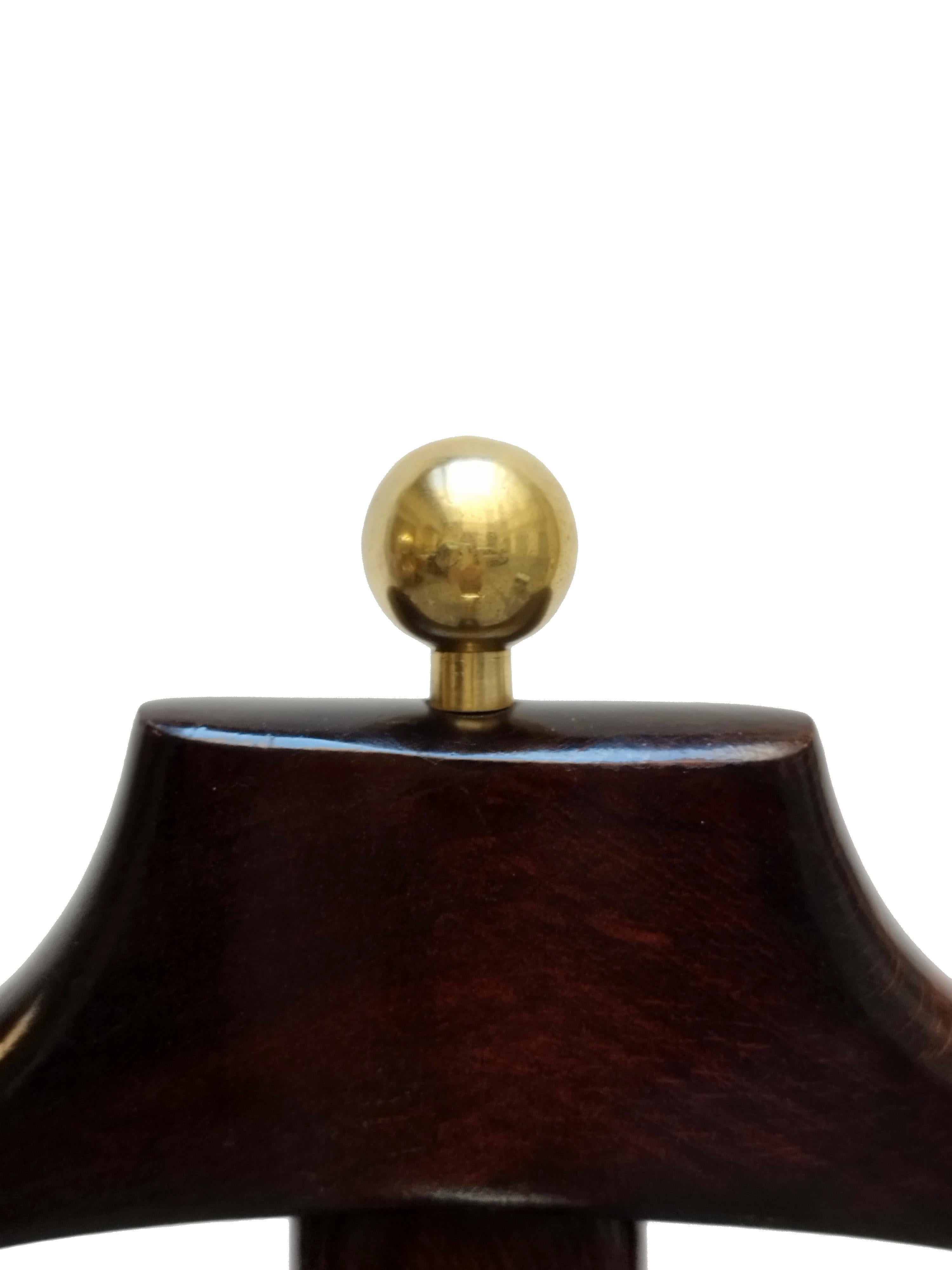 Italian Ico Parisi for F.lli Reguitti Wood and Brass Valet, Italy 1960s