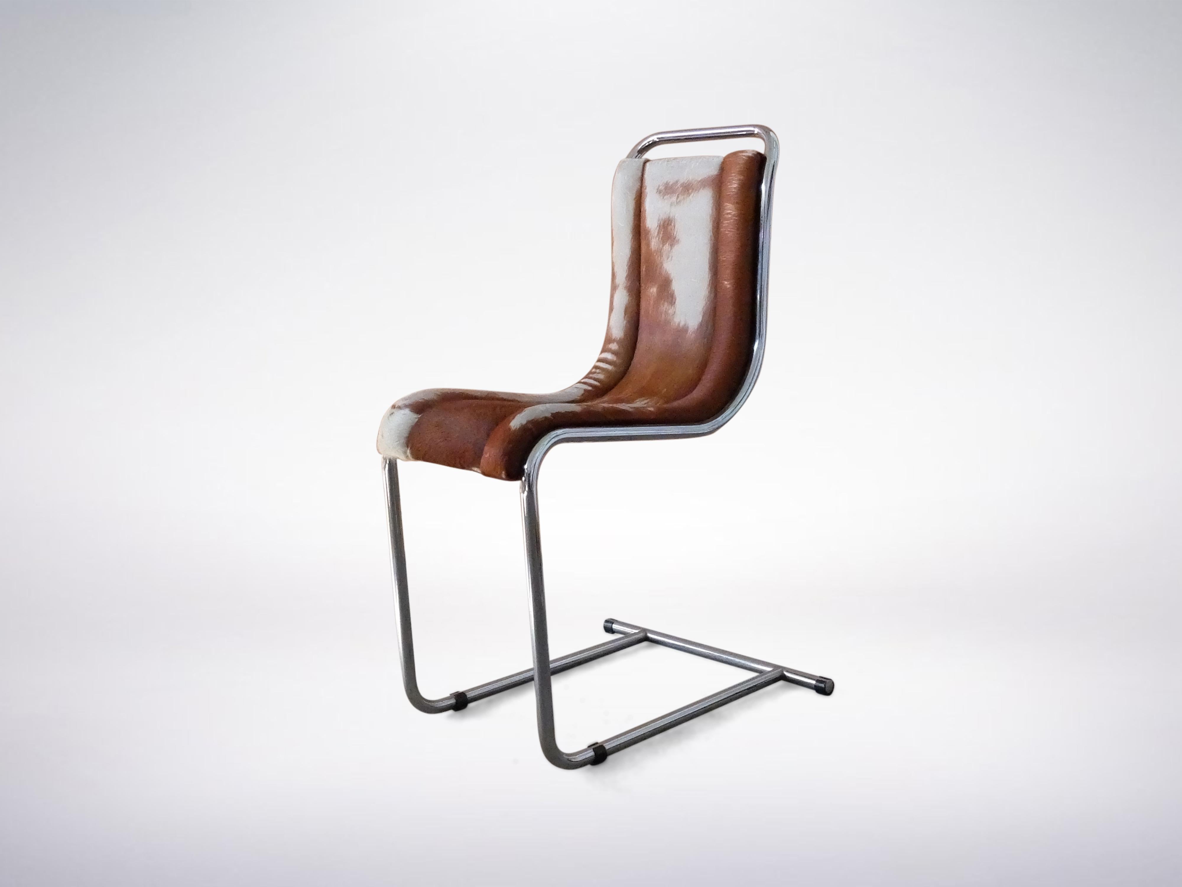 Ico Parisi for Fratelli Longhi, Italian mid-century chair in tubular metal and calf hair, 1969



Please note : the 