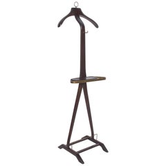 1950s Ico Parisi Fratelli Reguitti Sculpted Valet Stand Mahogany & Brass Italy