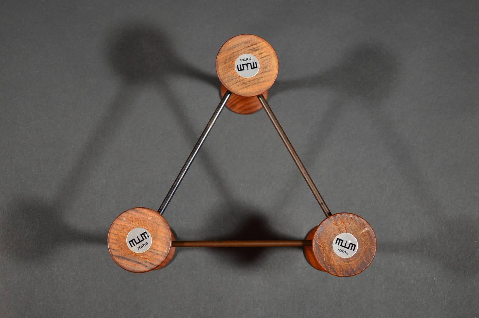 Ico Parisi for MIM Italian Teak Candlestick Marked, circa 1960 In Good Condition For Sale In Rome, IT