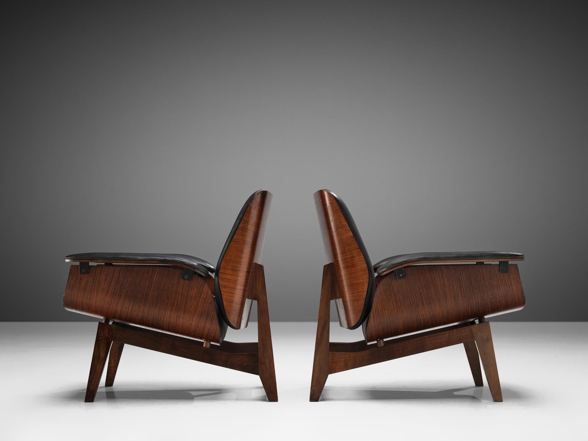 Italian Ico Parisi for Mim Pair of Lounge Chairs