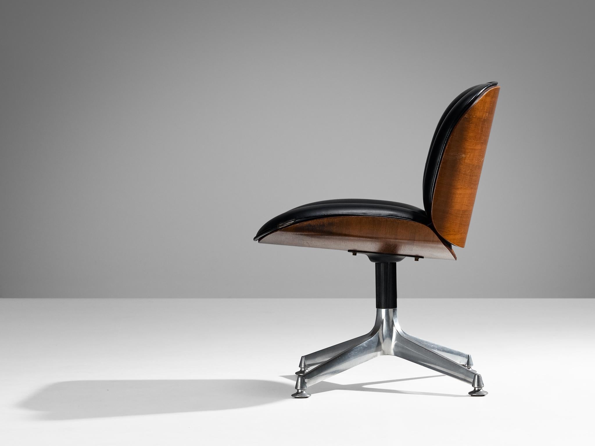 Ico Parisi for Mim Roma Desk Chair in Teak  1