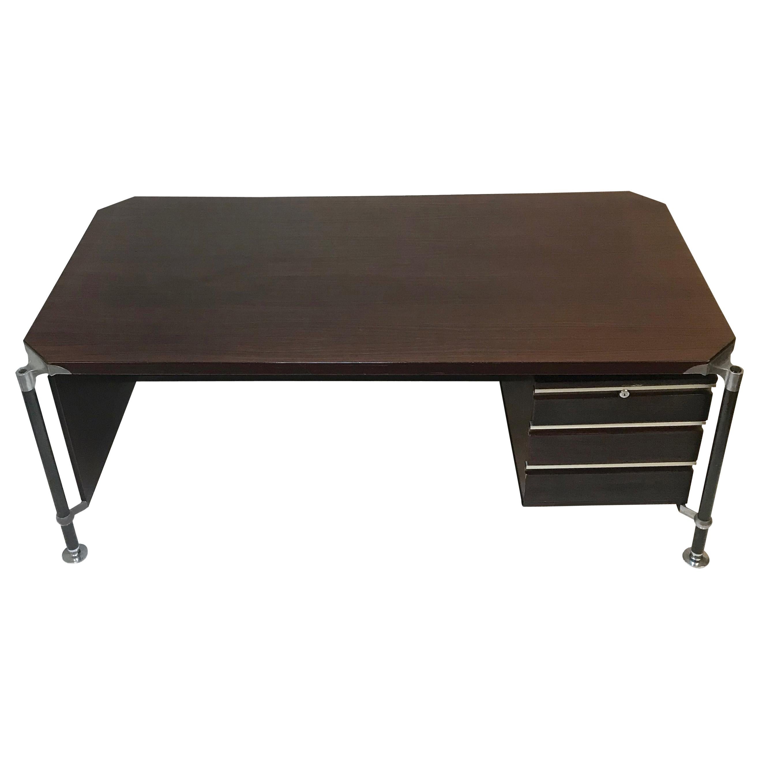 Ico Parisi for MIM Roma, Desk Executive, Italy, Mid-Century Modern, 1950s