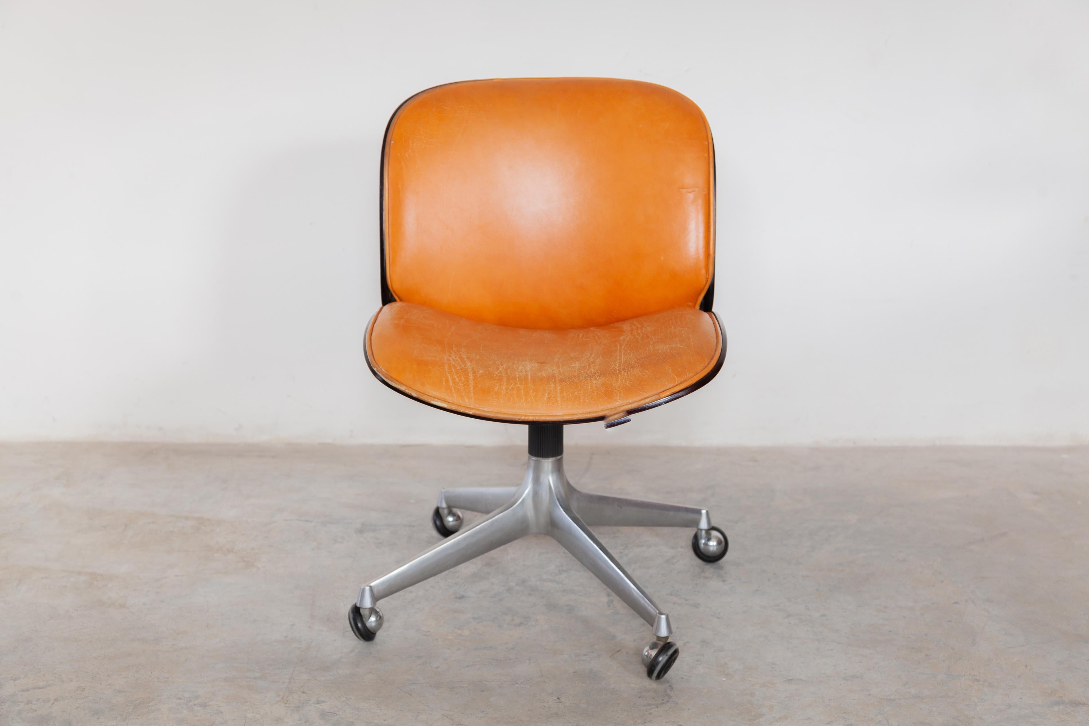 Ico Parisi for Mim Roma Swivel Desk Chair Model 'Terni' Italy 1