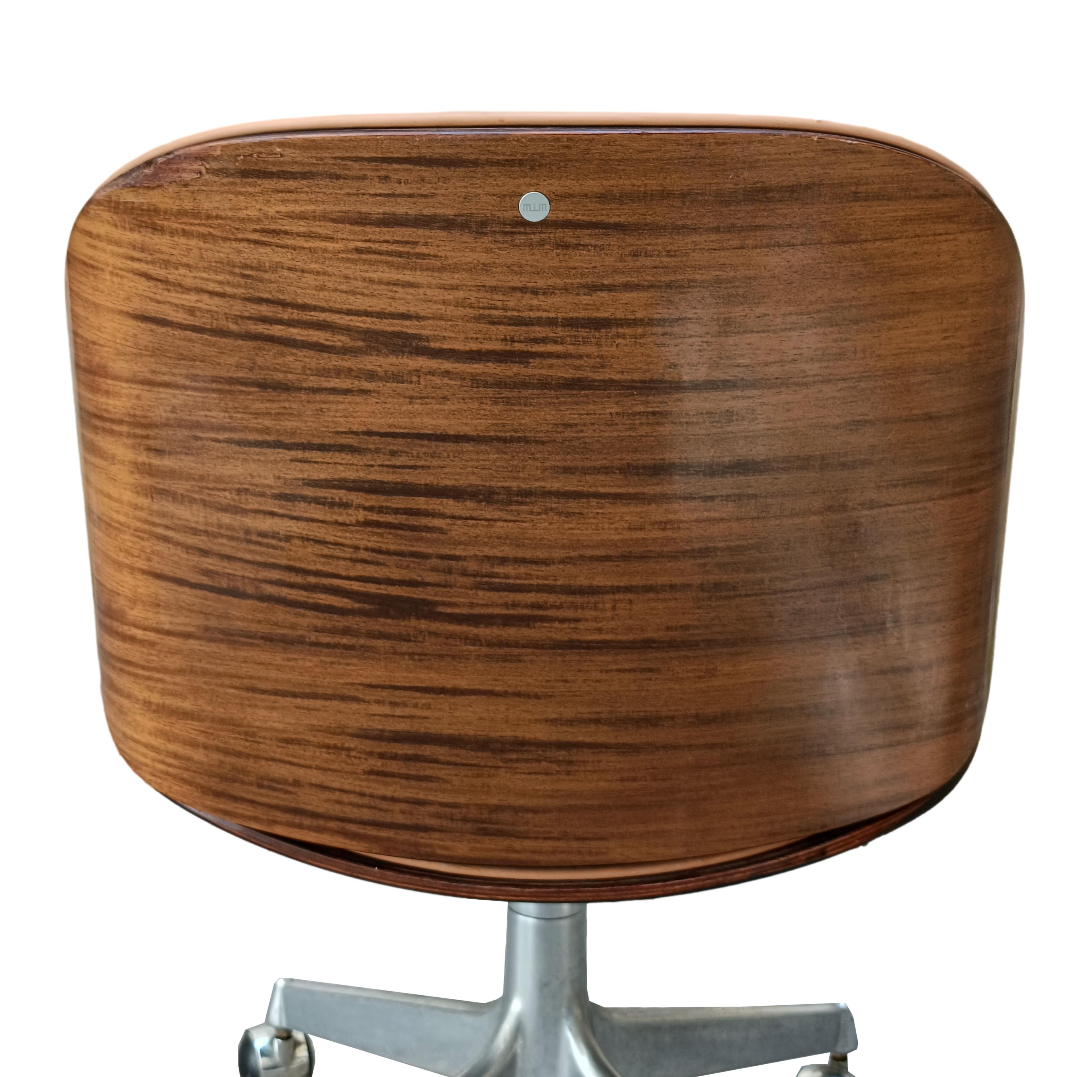 Ico Parisi for MIM Roma Swiwel Chair, Italy 1950s In Good Condition For Sale In Naples, IT