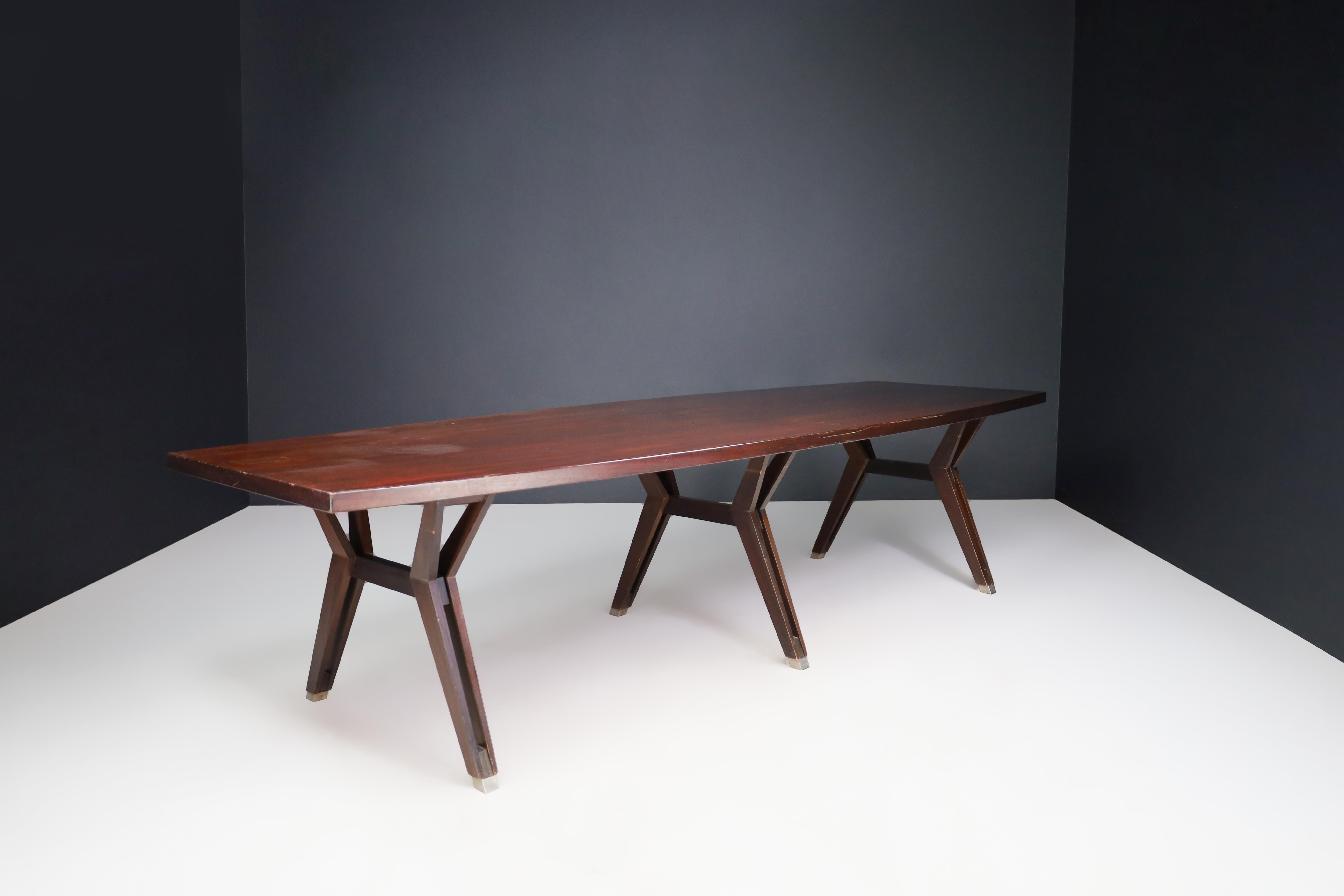 Ico Parisi for MIM Roma XL Large Dining Room Table, Italy 1950. For Sale 4