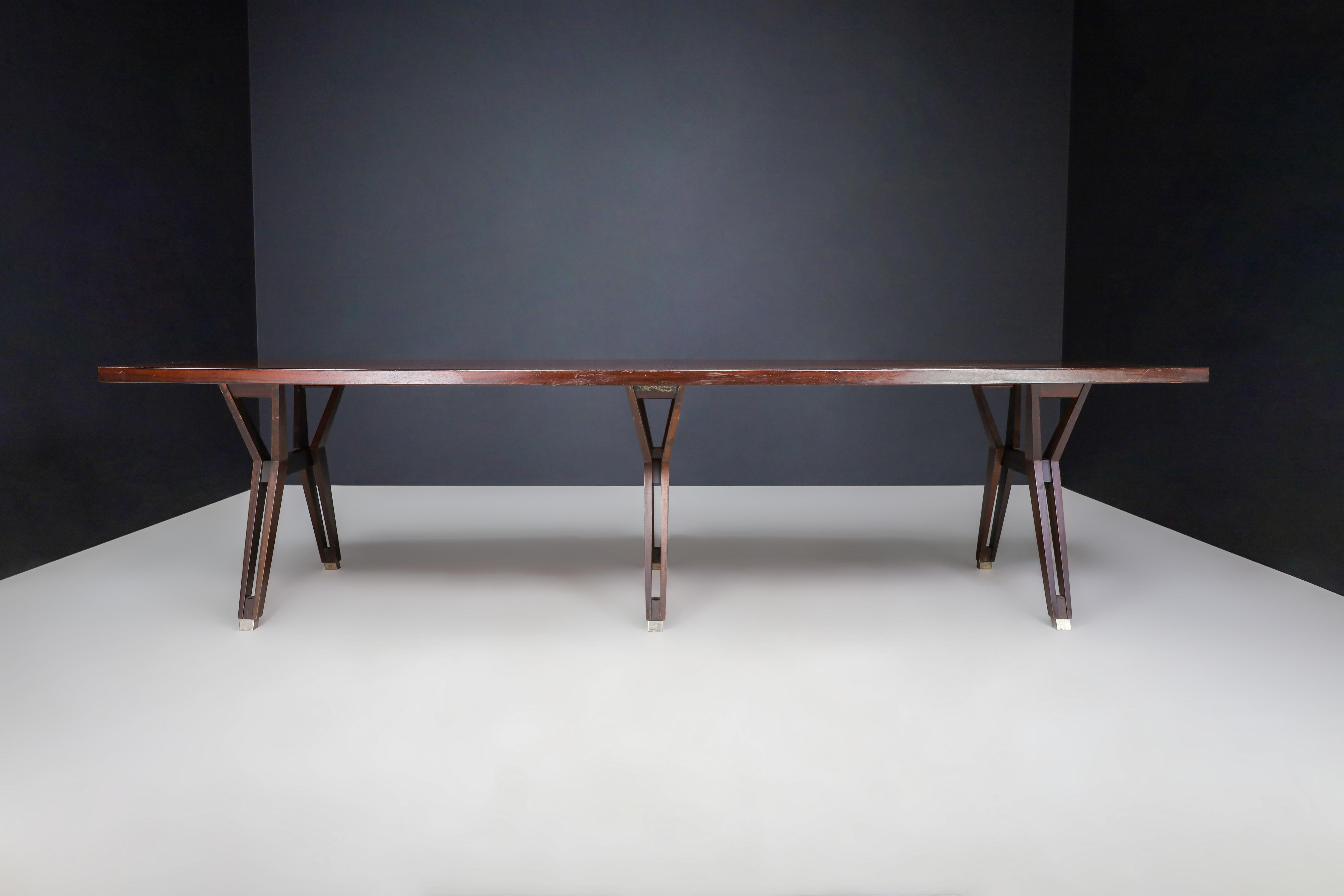 Ico Parisi for MIM Roma XL Large Dining Room Table, Italy 1950. For Sale 5