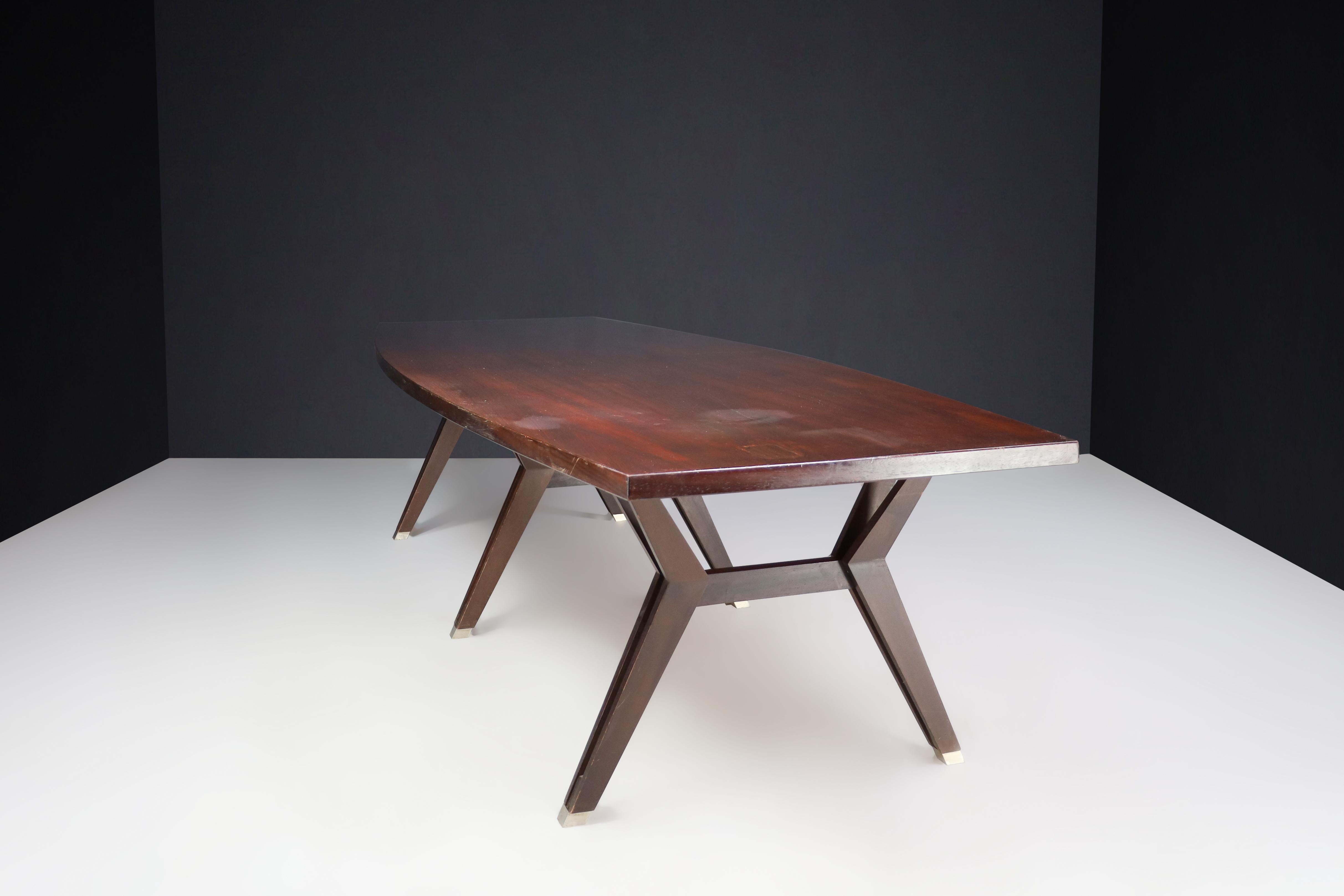 Ico Parisi for MIM Roma XL Large Dining Room Table, Italy 1950. For Sale 6