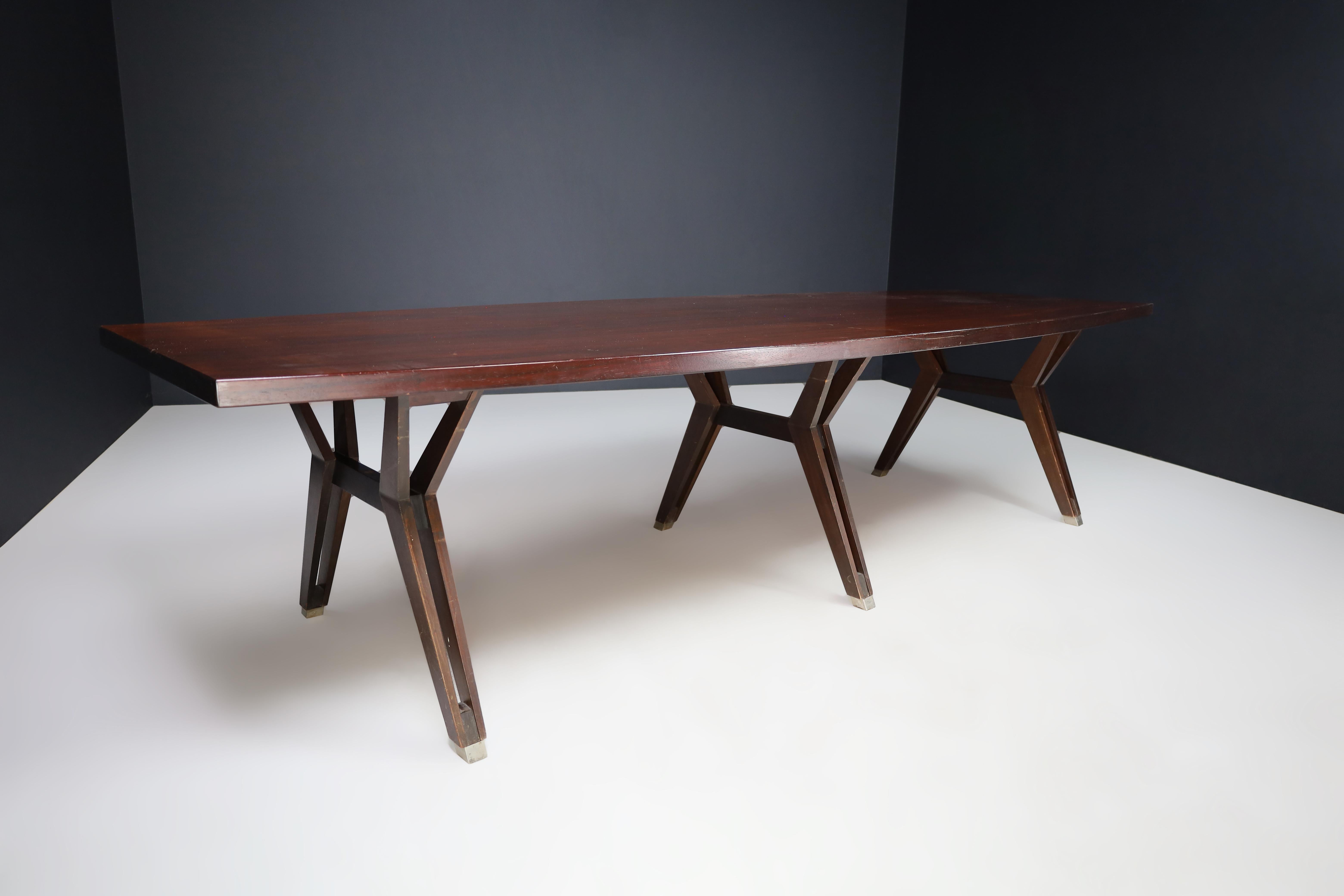 Ico Parisi for MIM Roma XL Large Dining Room Table, Italy 1950. For Sale 1
