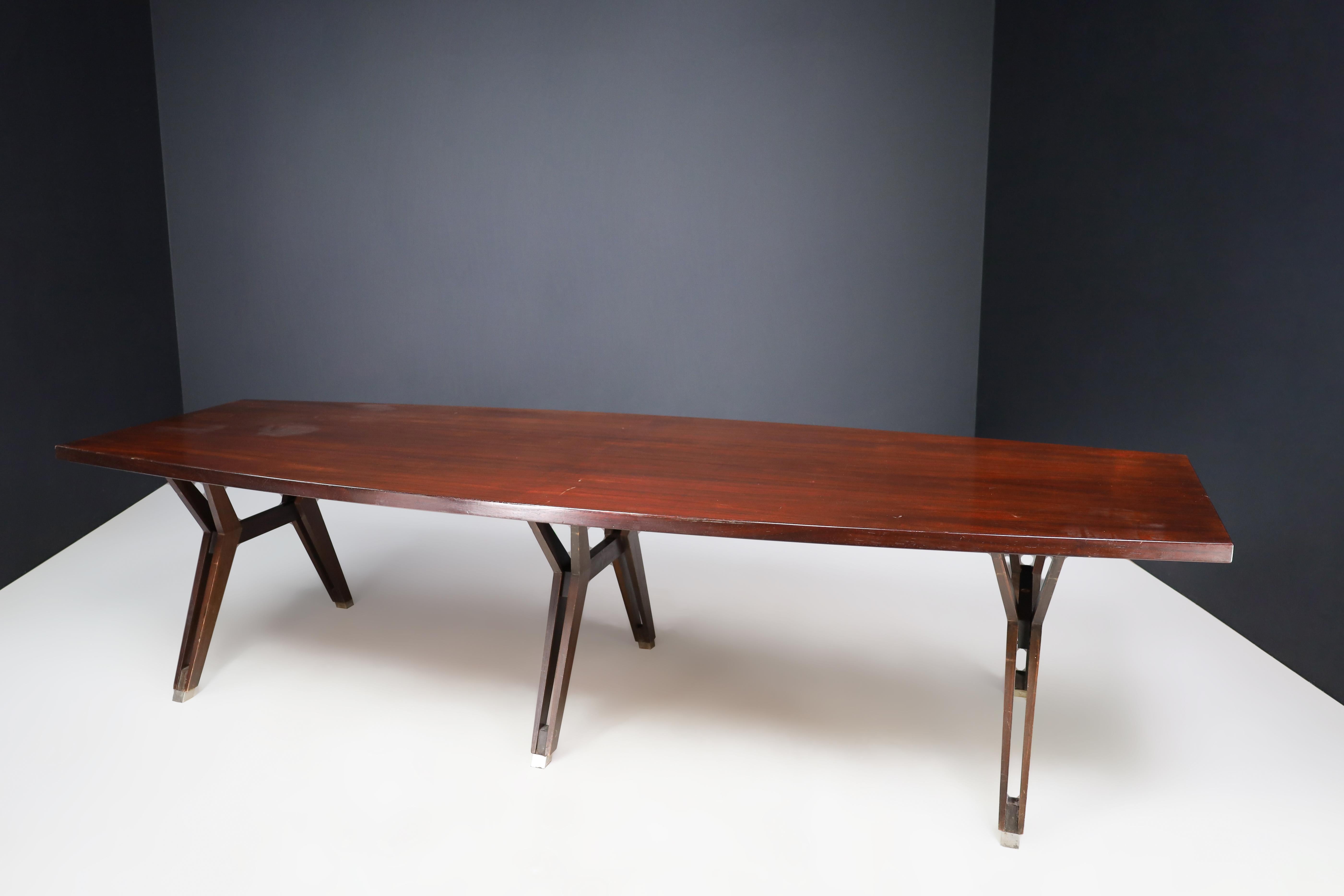 Ico Parisi for MIM Roma XL Large Dining Room Table, Italy 1950. For Sale 2