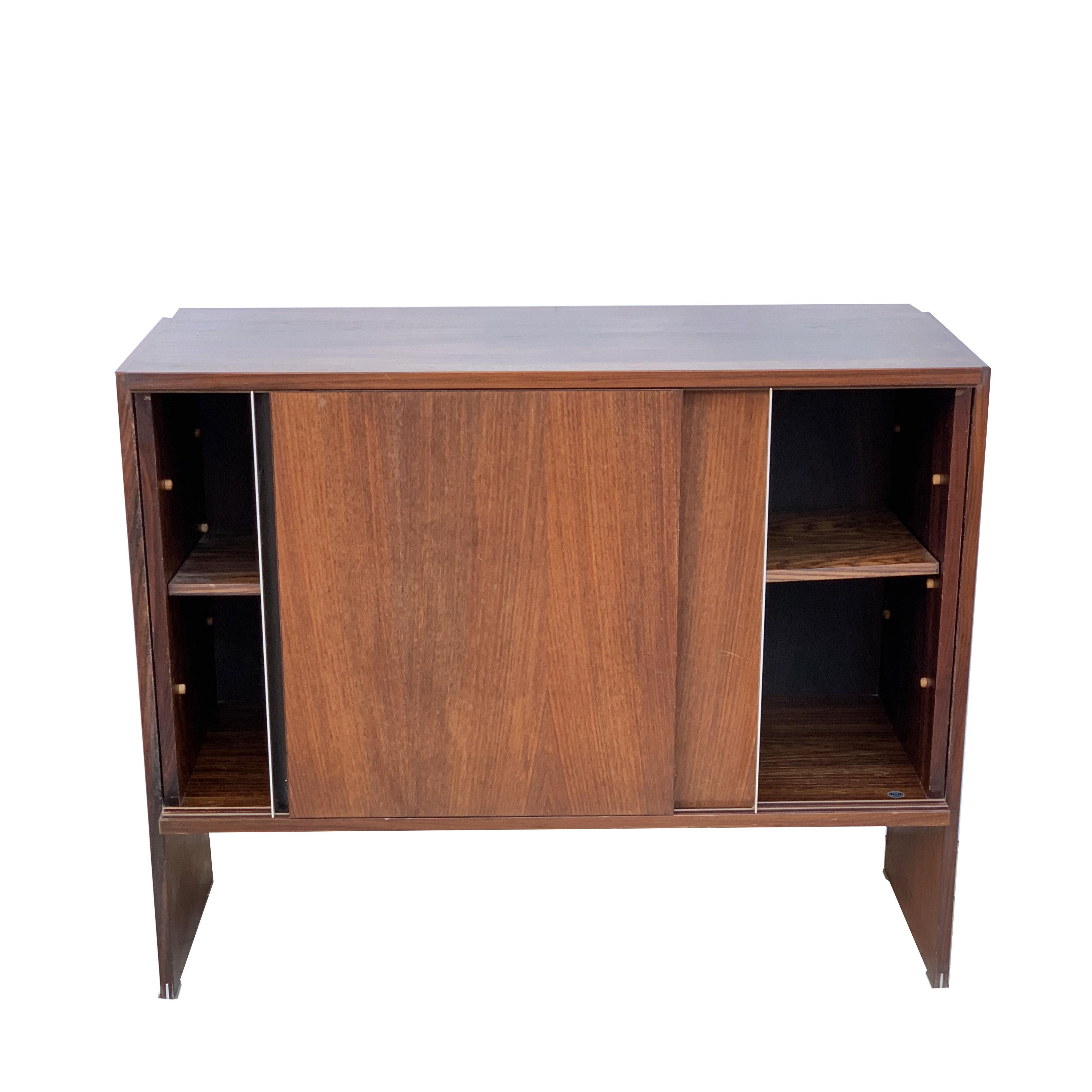 Italian MIM Rome, Sideboard with Sliding Door, Italy, 1960s