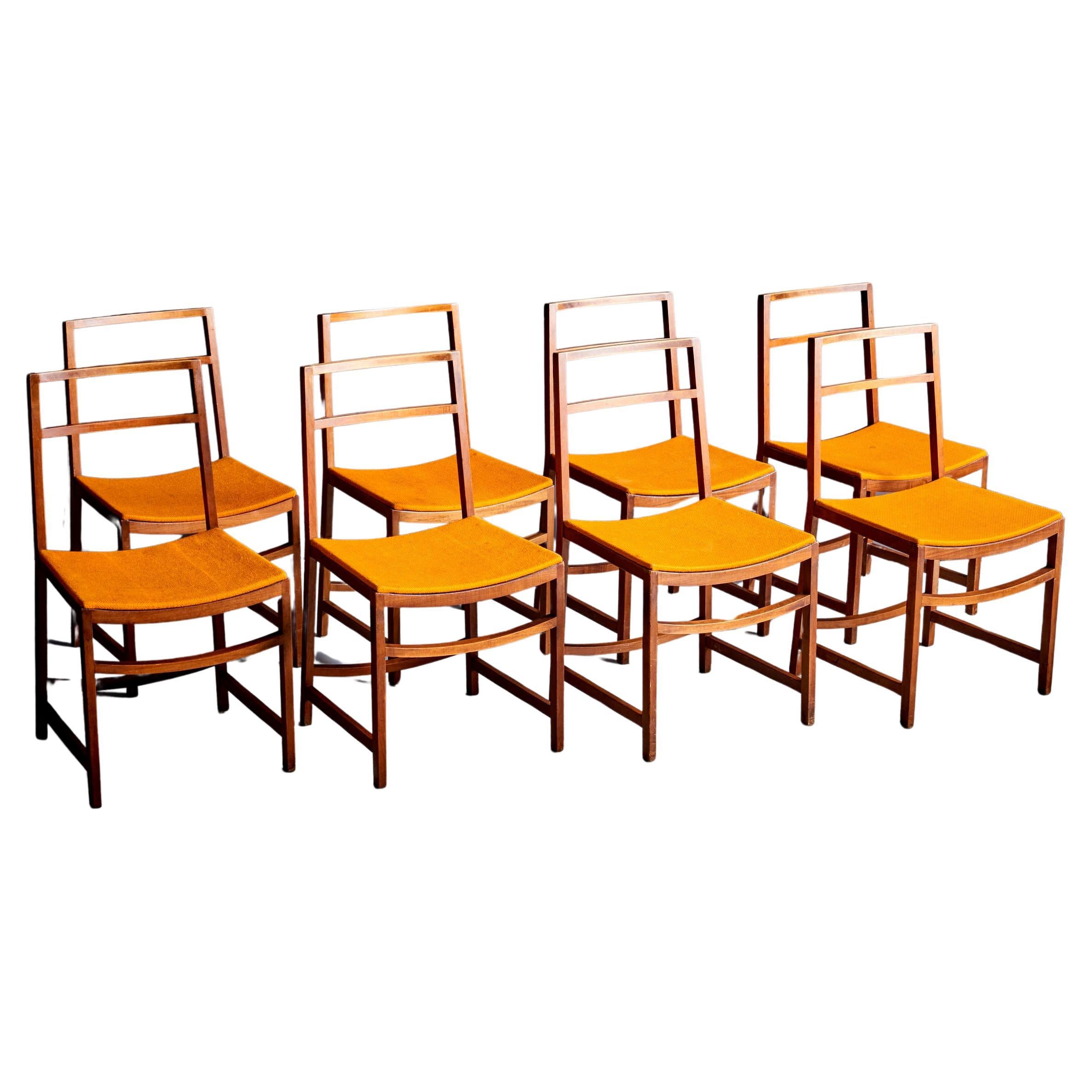 Ico Parisi for MIM Set of 8 Dining Chairs, Italy - 1950s 