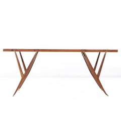 Ico Parisi for Singer and Sons Mid Century Walnut and Brass Console Table