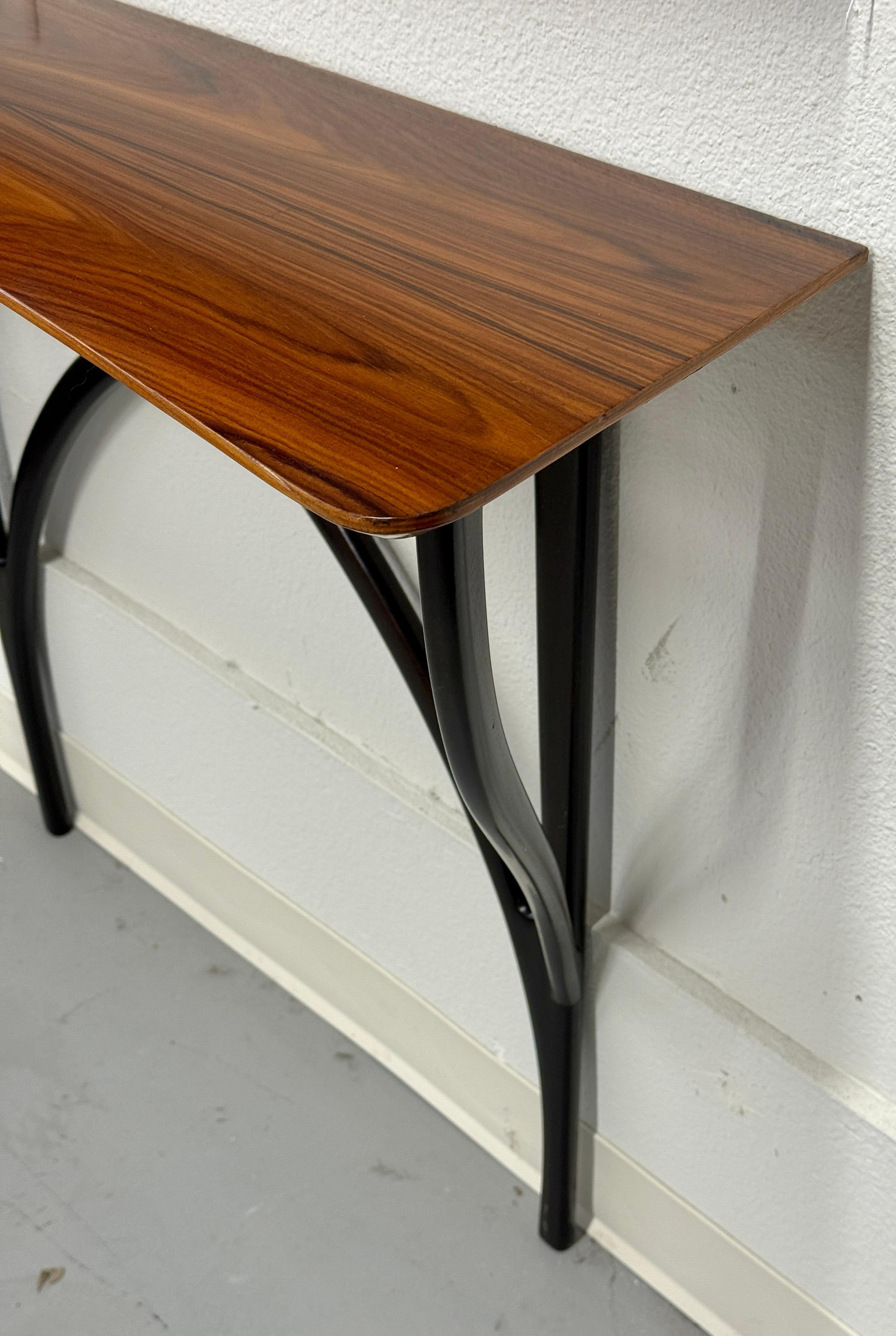 Bois de rose Ico Parisi pour Spactaco Brugnoli, Console murale italienne, vers 1950 en vente