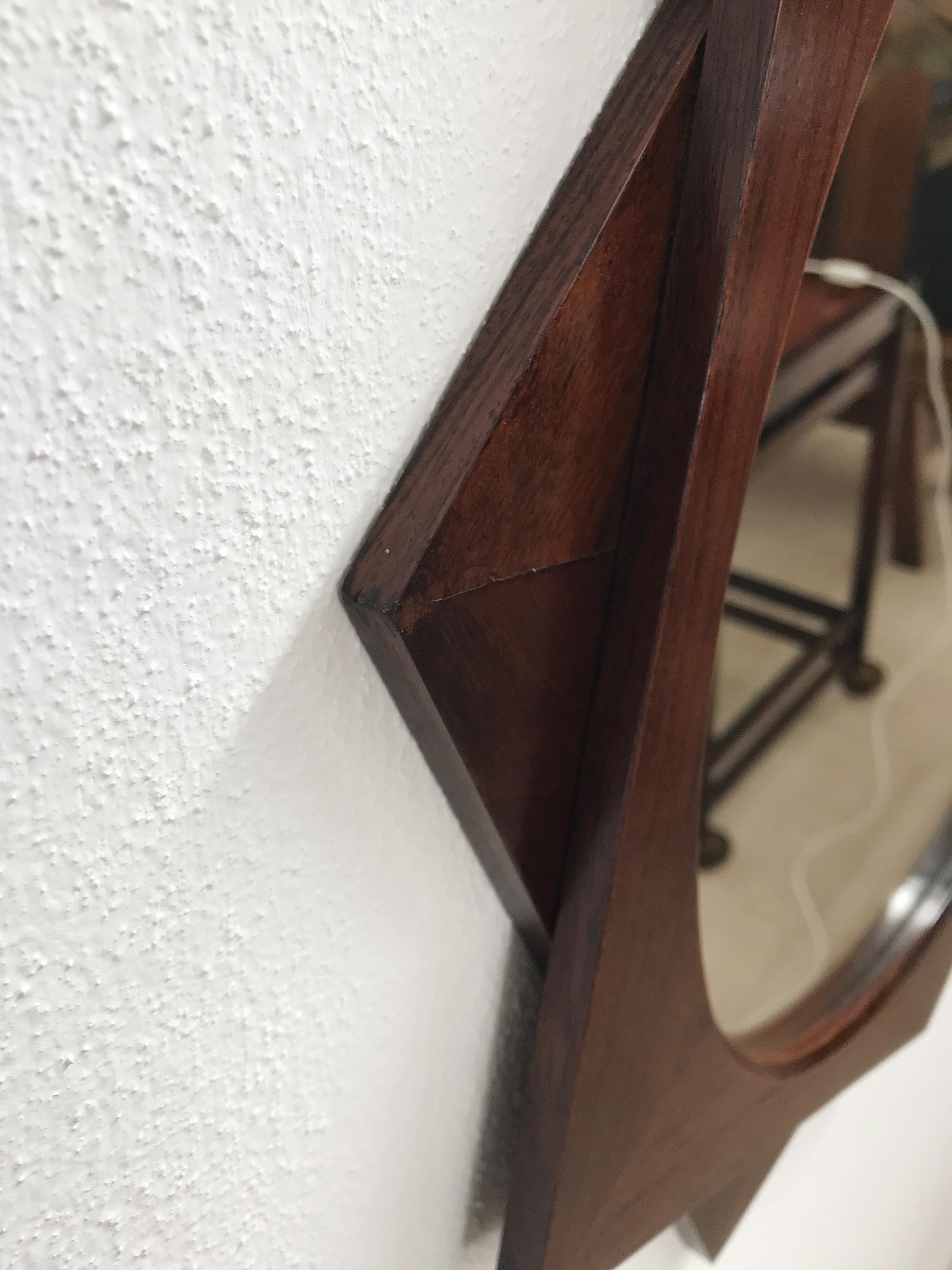 Ico Parisi for Stildomus Midcentury Italian Wood Wall Mirror 1960s in vendita 2