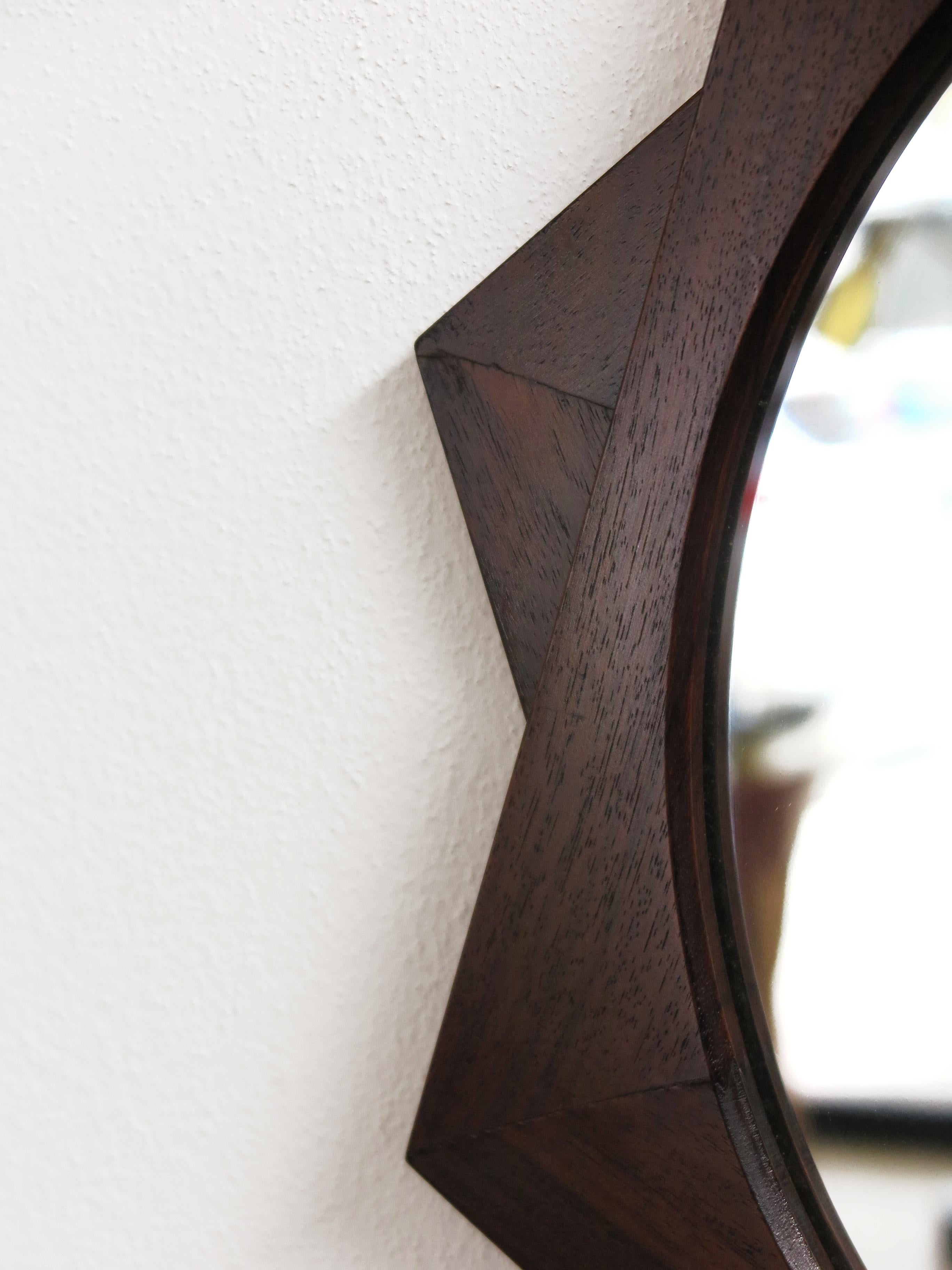 Ico Parisi for Stildomus Midcentury Italian Wood Wall Mirror 1960s in vendita 3