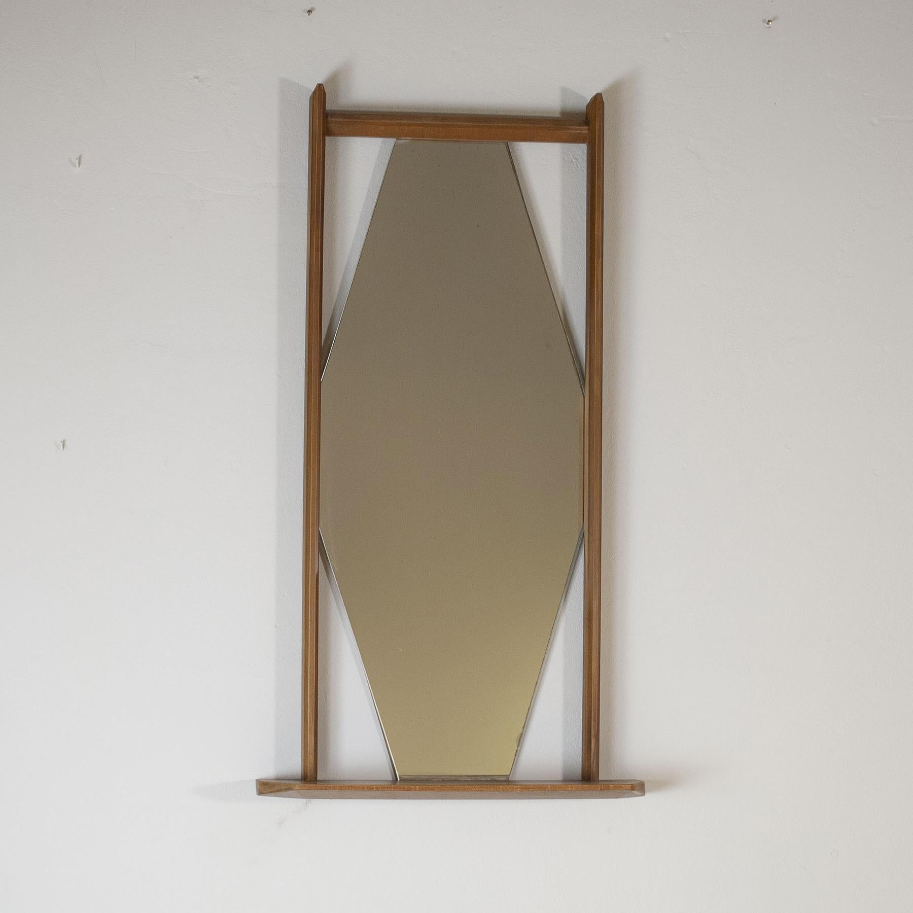 Mid-Century Modern Ico Parisi hexagonal mirror 1960s. For Sale