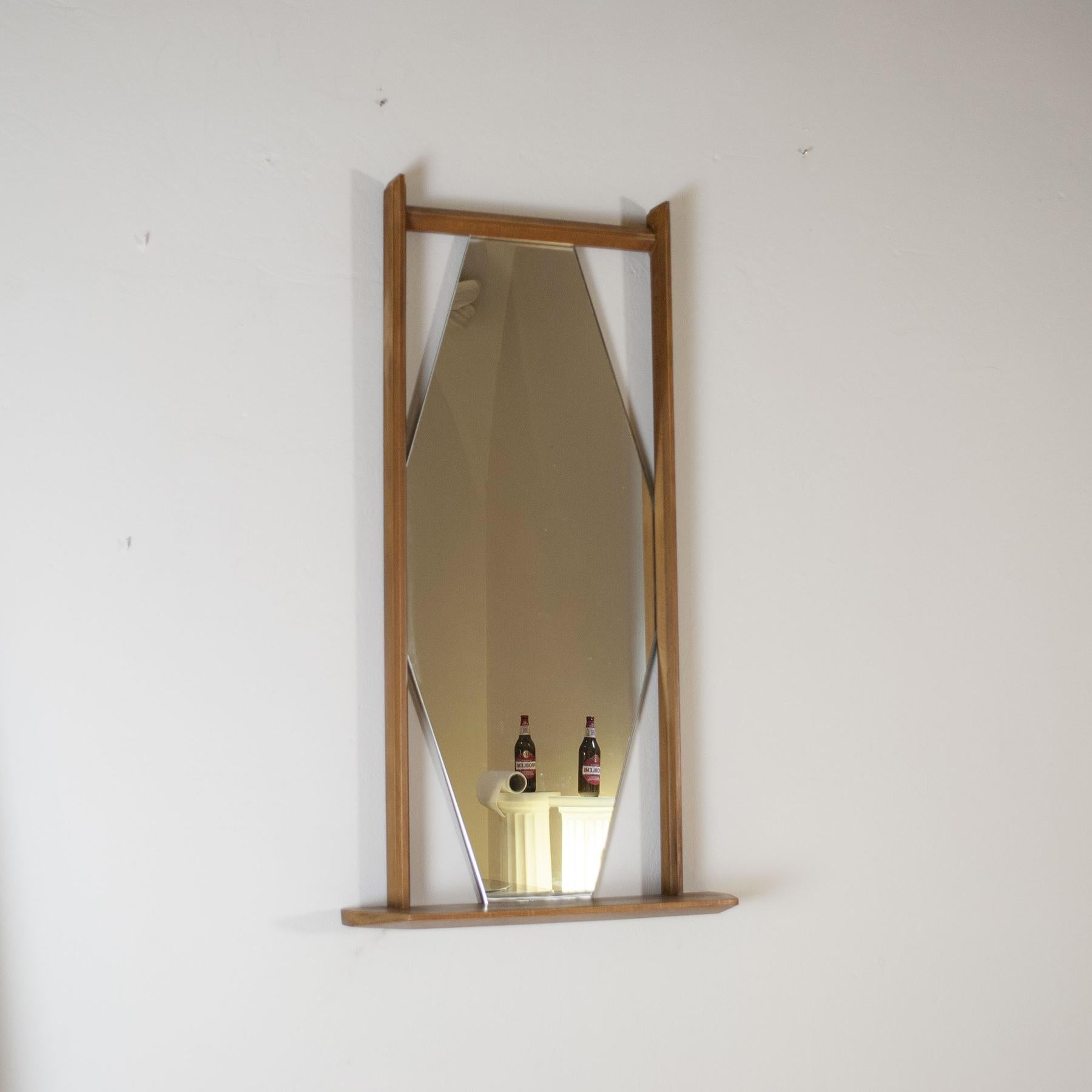 Italian Ico Parisi hexagonal mirror 1960s. For Sale