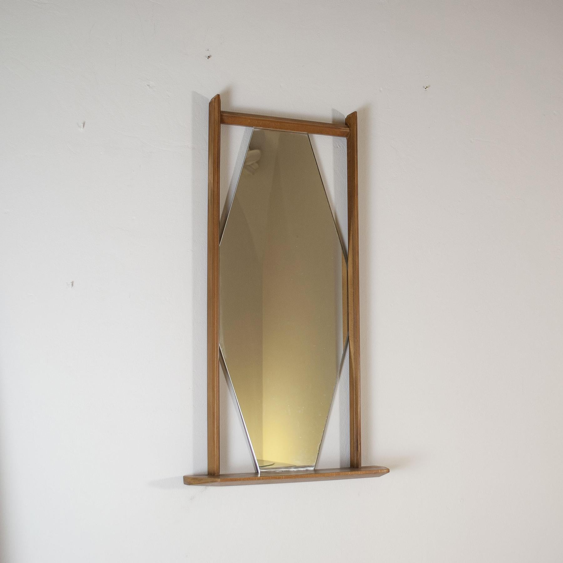 Ico Parisi hexagonal mirror 1960s. In Good Condition For Sale In bari, IT