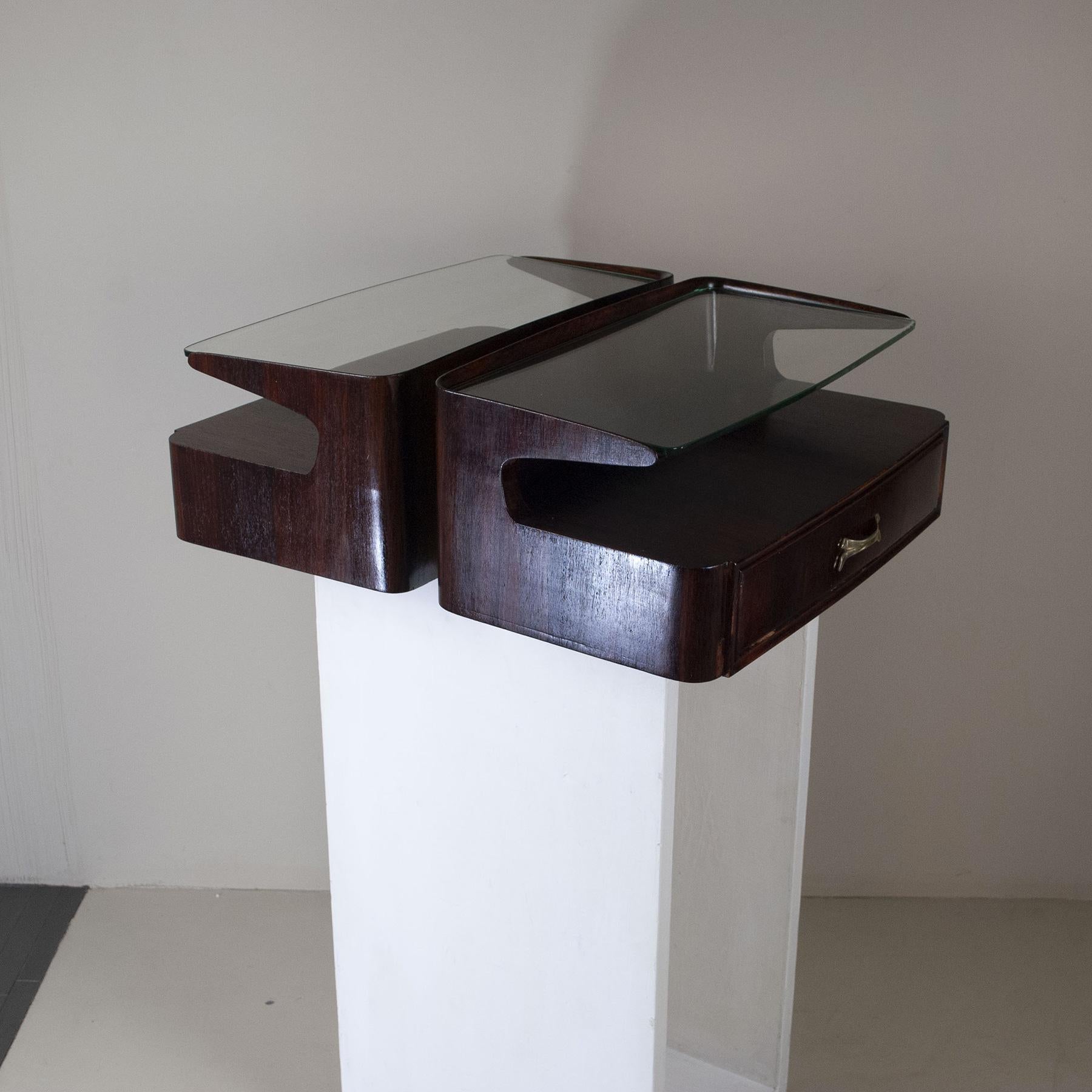 Mid-Century Modern Ico Parisi in the Manner Set of Night Stands Late 50's For Sale