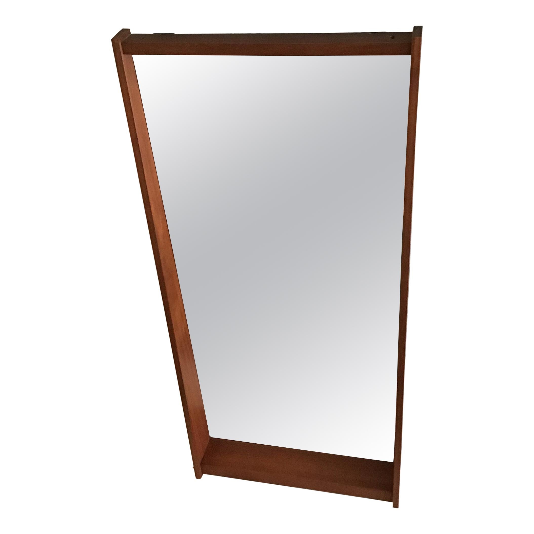 Ico Parisi “In the Stile” Mirror Wood Brass 1960 Italy For Sale