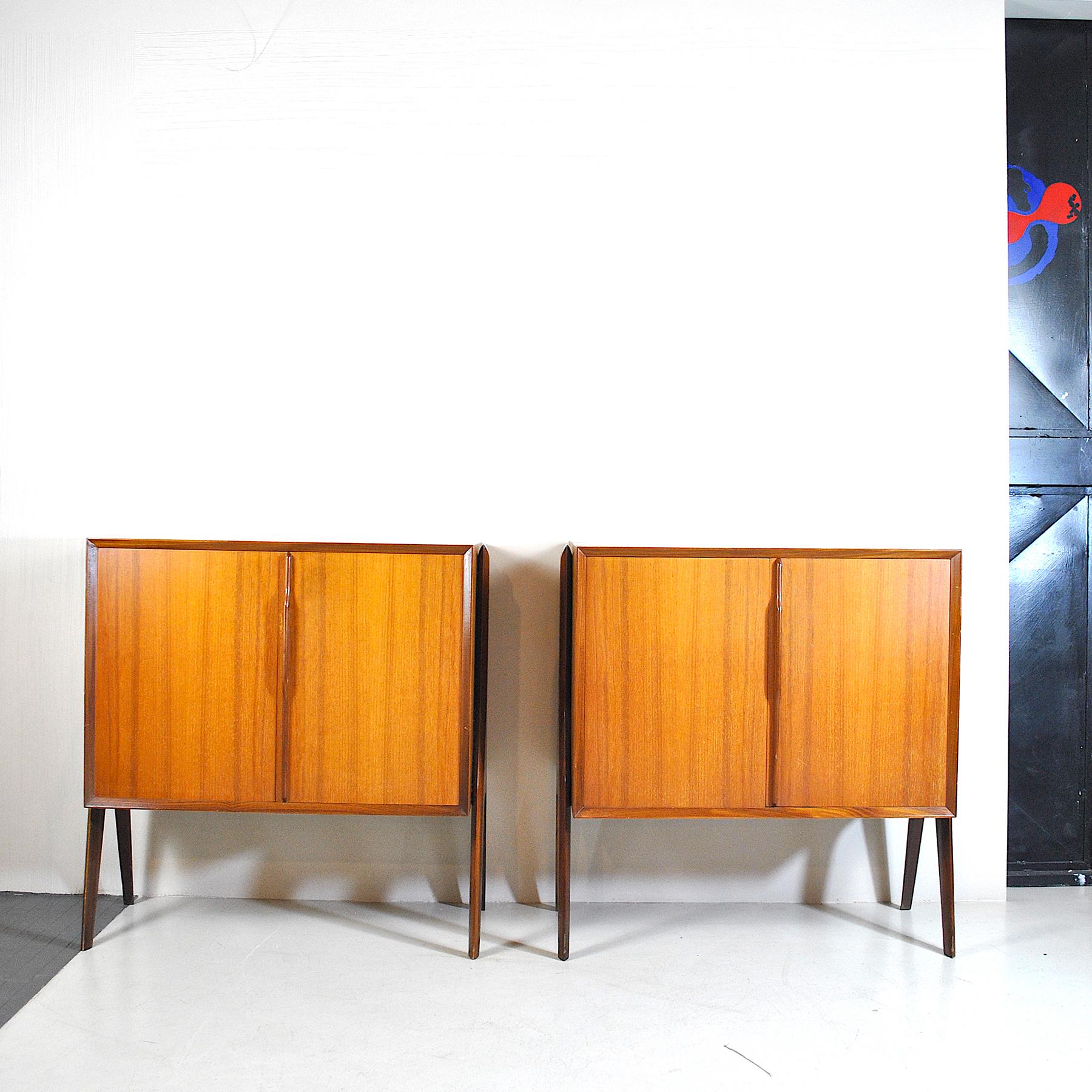 A pair of little buffets in the style of Ico Parisi an Italia production form late 1960s.
