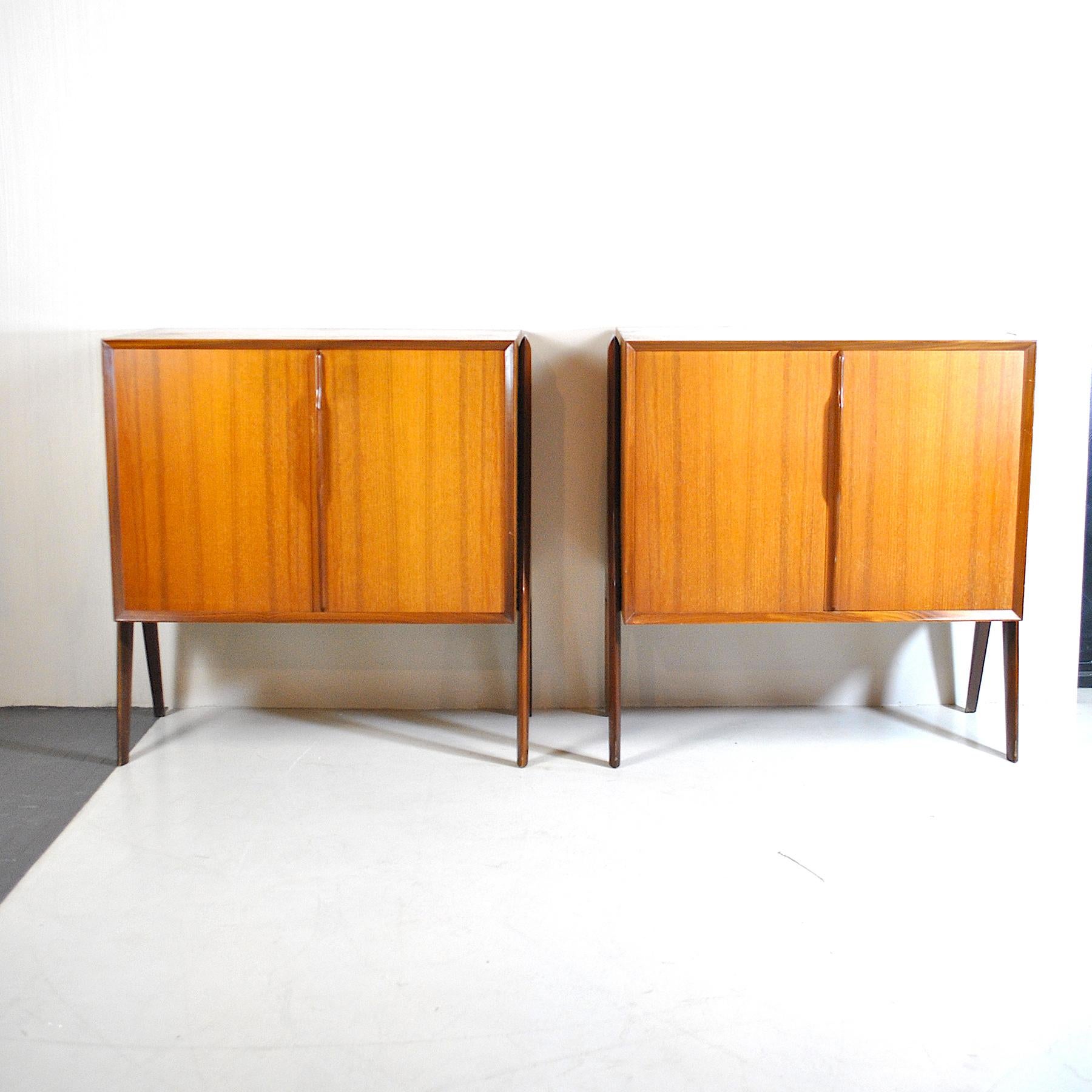 Mid-Century Modern Ico Parisi in the Style Set of Cases in Wood
