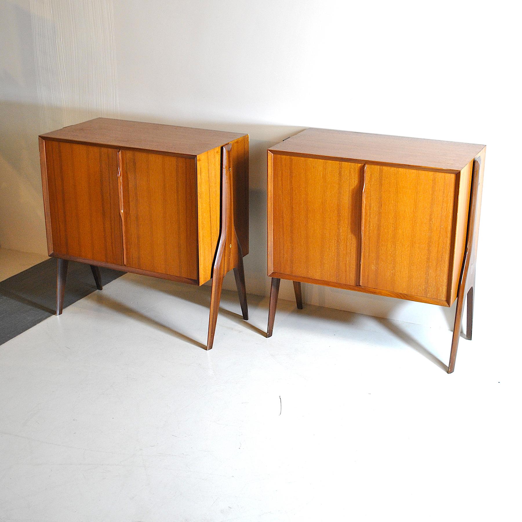 Mid-20th Century Ico Parisi in the Style Set of Cases in Wood
