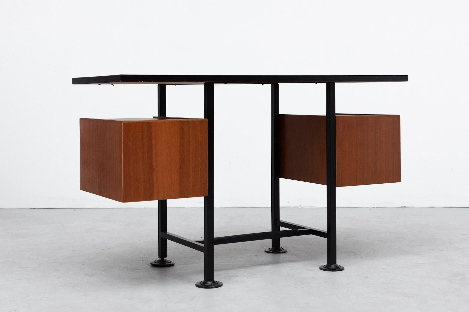 Enameled Ico Parisi Inspired Modernest Desk or Vanity