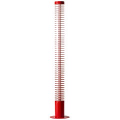Ico Parisi Iride Floor Lamp by Cassina, Red Aluminium, Higher Version