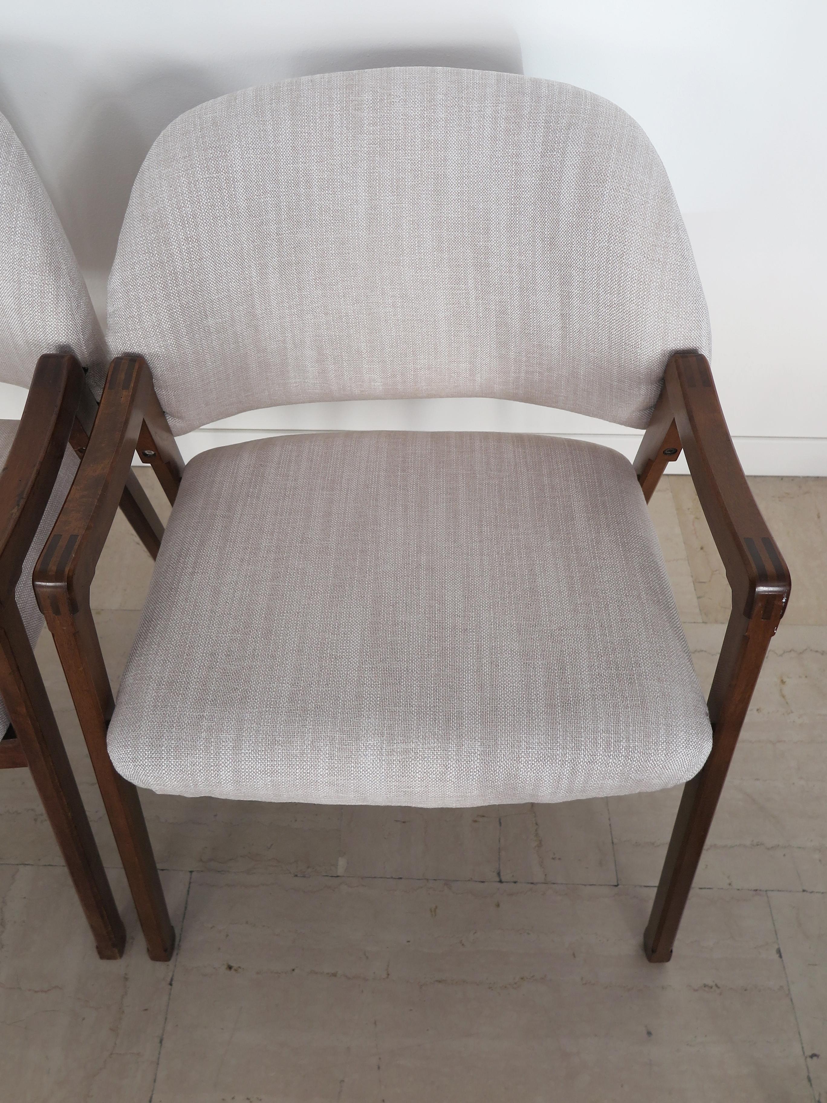 Ico Parisi Italian Midcentury Fabric Wood Armchair Model 814 for Cassina, 1960s For Sale 6