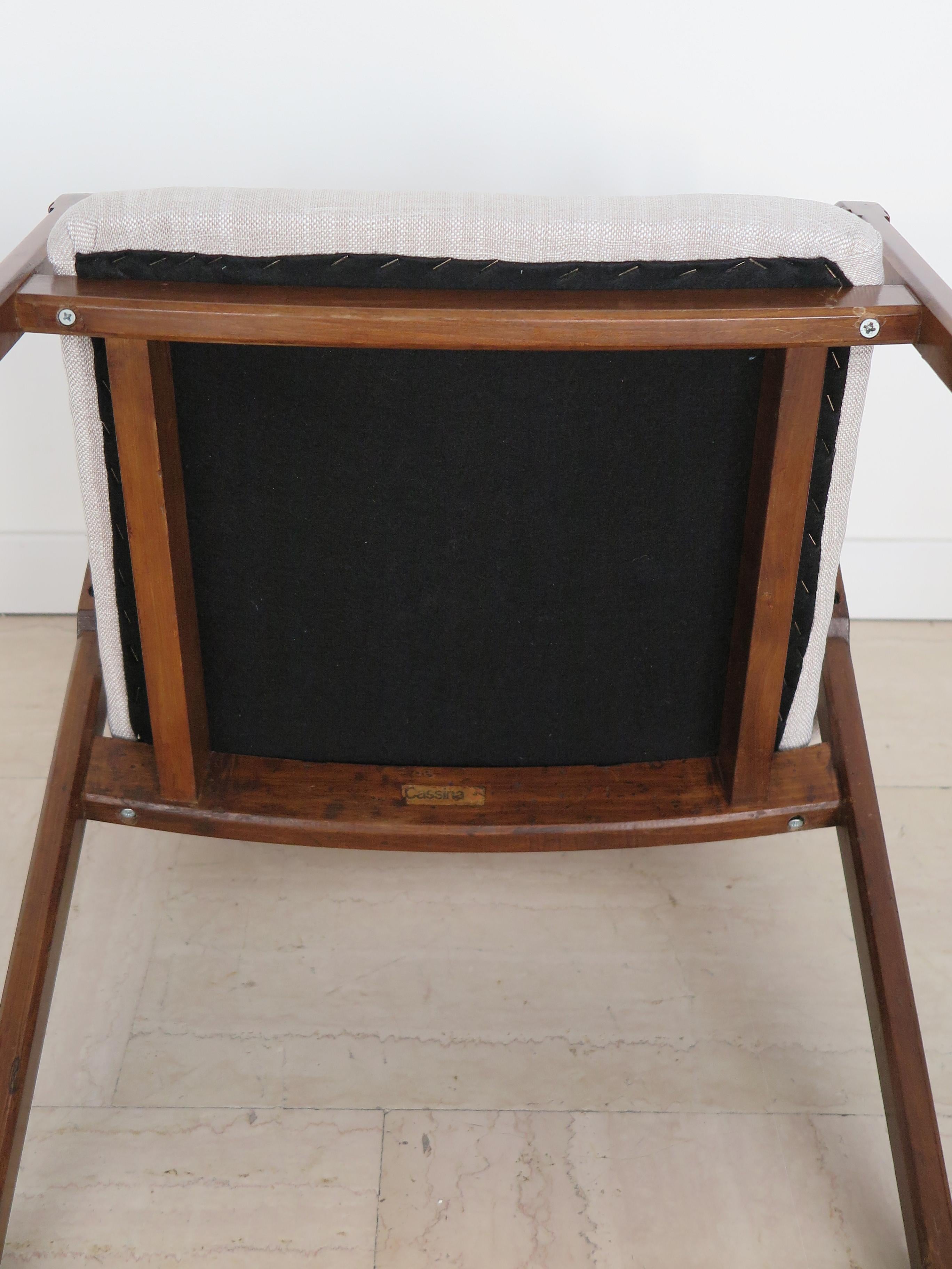 Italienischer Ico Parisi-Sessel aus Stoffholz aus der Mitte des Jahrhunderts, Modell 814 für Cassina, 1960er Jahre im Angebot 14