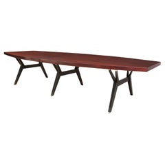 Ico Parisi Large Dining Table with Mahogany Top and Sculptural Legs, 1950s