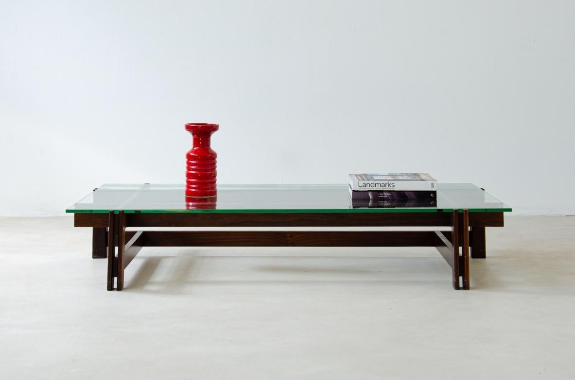 Mid-Century Modern Ico Parisi, large low table with wooden base