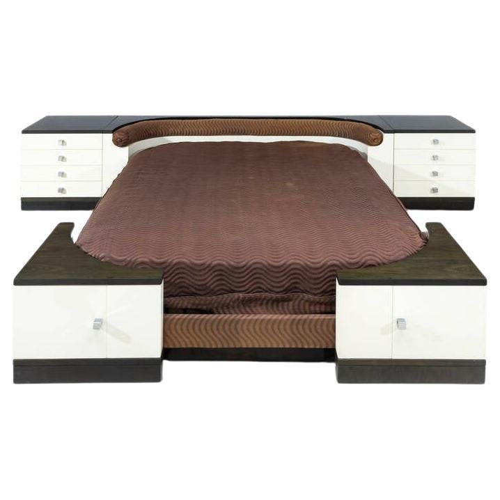 Ico Parisi, Bed and bedside tables from the 540 series, Prod. Fratelli Longhi, 1960s