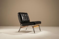Ico Parisi Lounge Chair Model 856, Leather & Aluminum, Italy, 1957