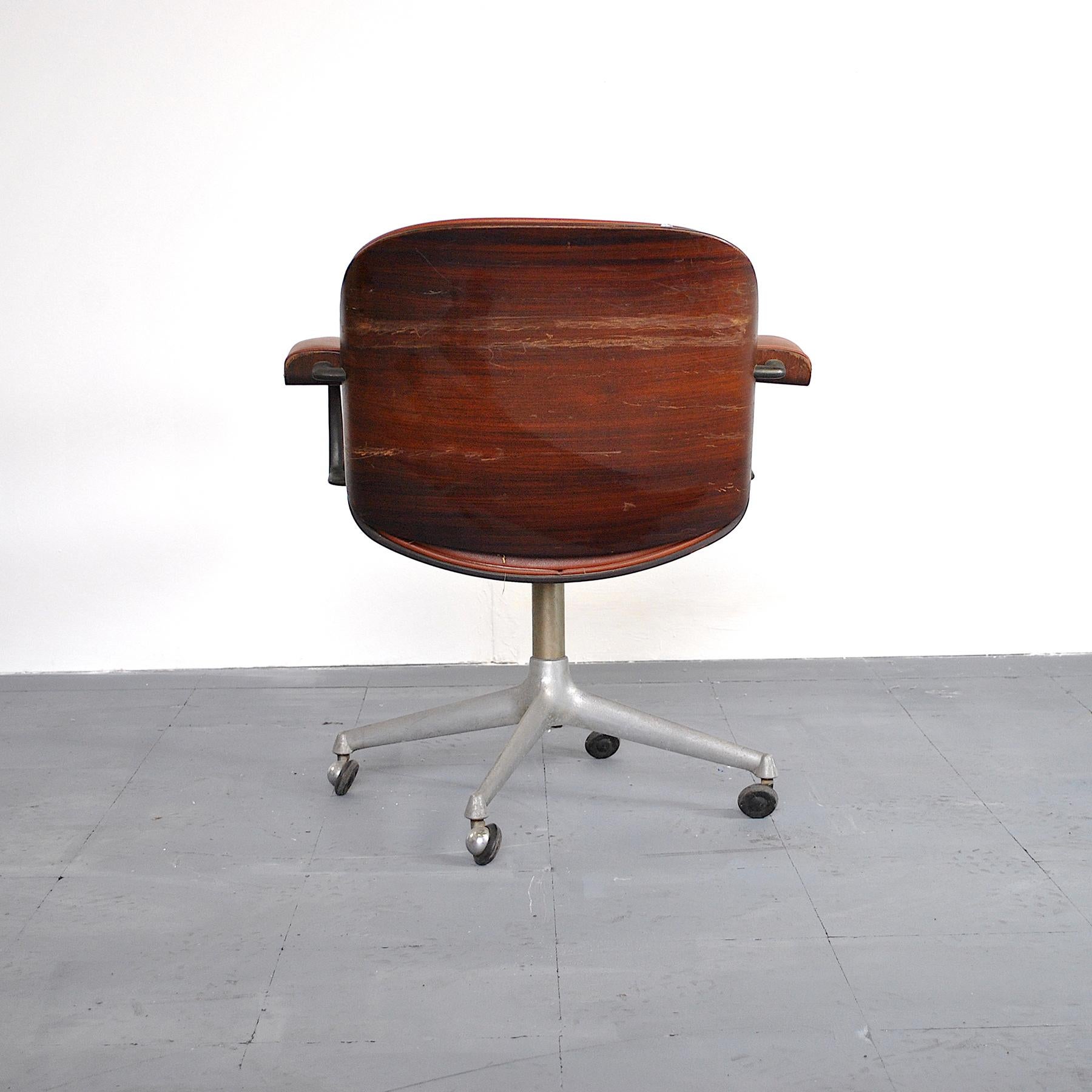 Mid-Century Modern Ico Parisi Managerial, Chair 1970s