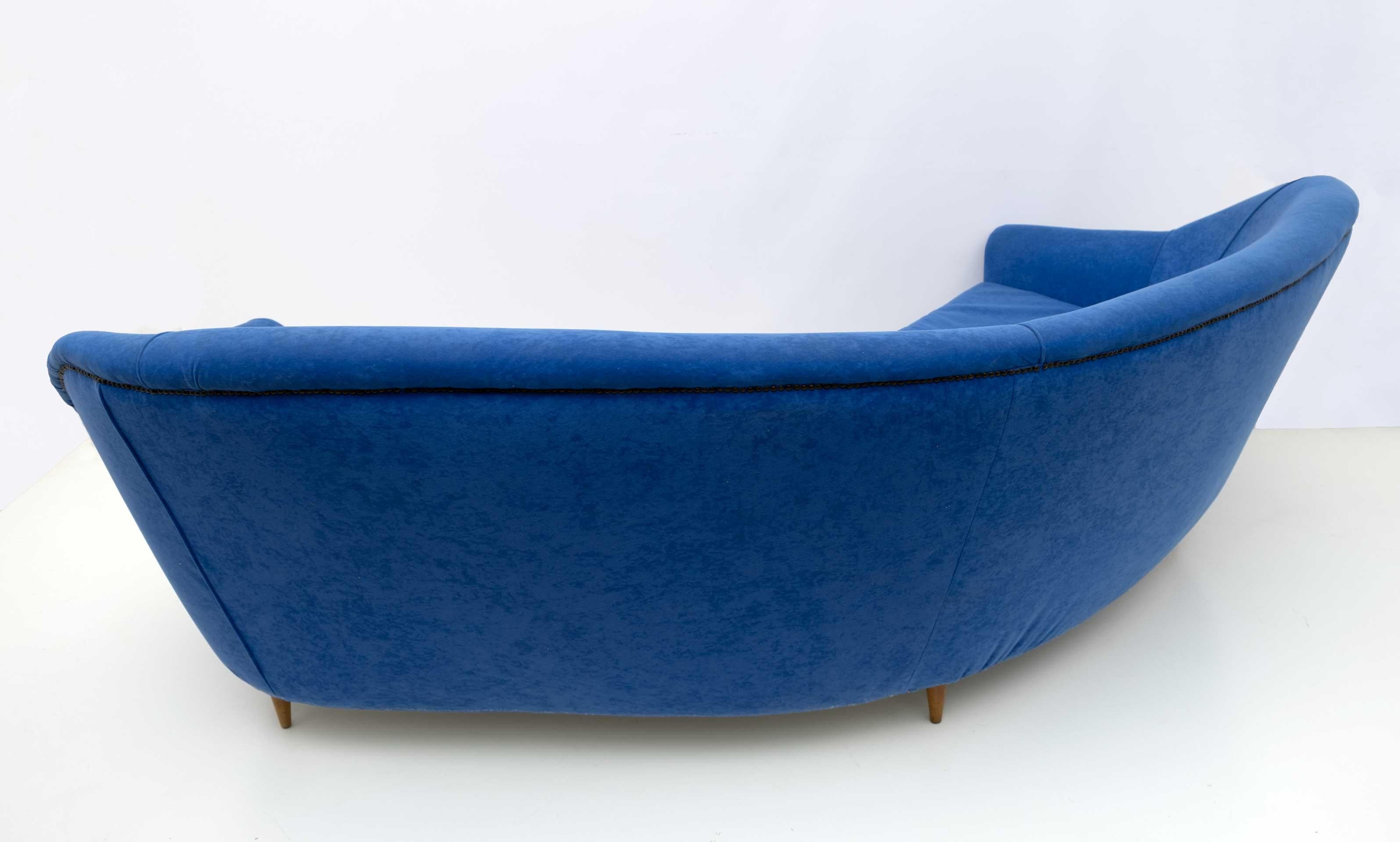 Ico Parisi Mid-Century Modern Italian Corner Sofa for Ariberto Colombo, 1950s For Sale 3