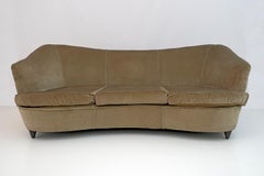 Canapé italien incurvé de style mi-siècle moderne Ico Parisi pour Ariberto Colombo, années 50