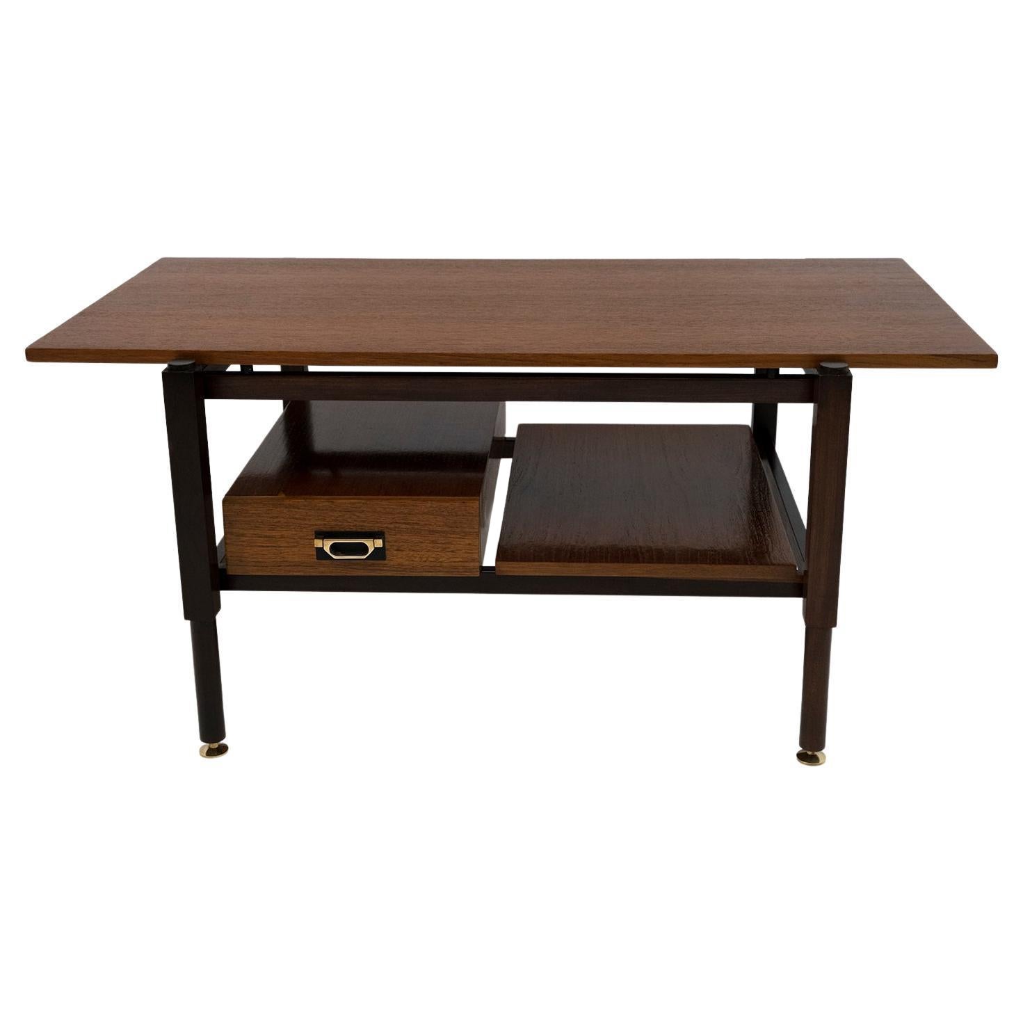 Ico Parisi Mid-Century Modern Italian Mahogany Coffee Table, 1950s
