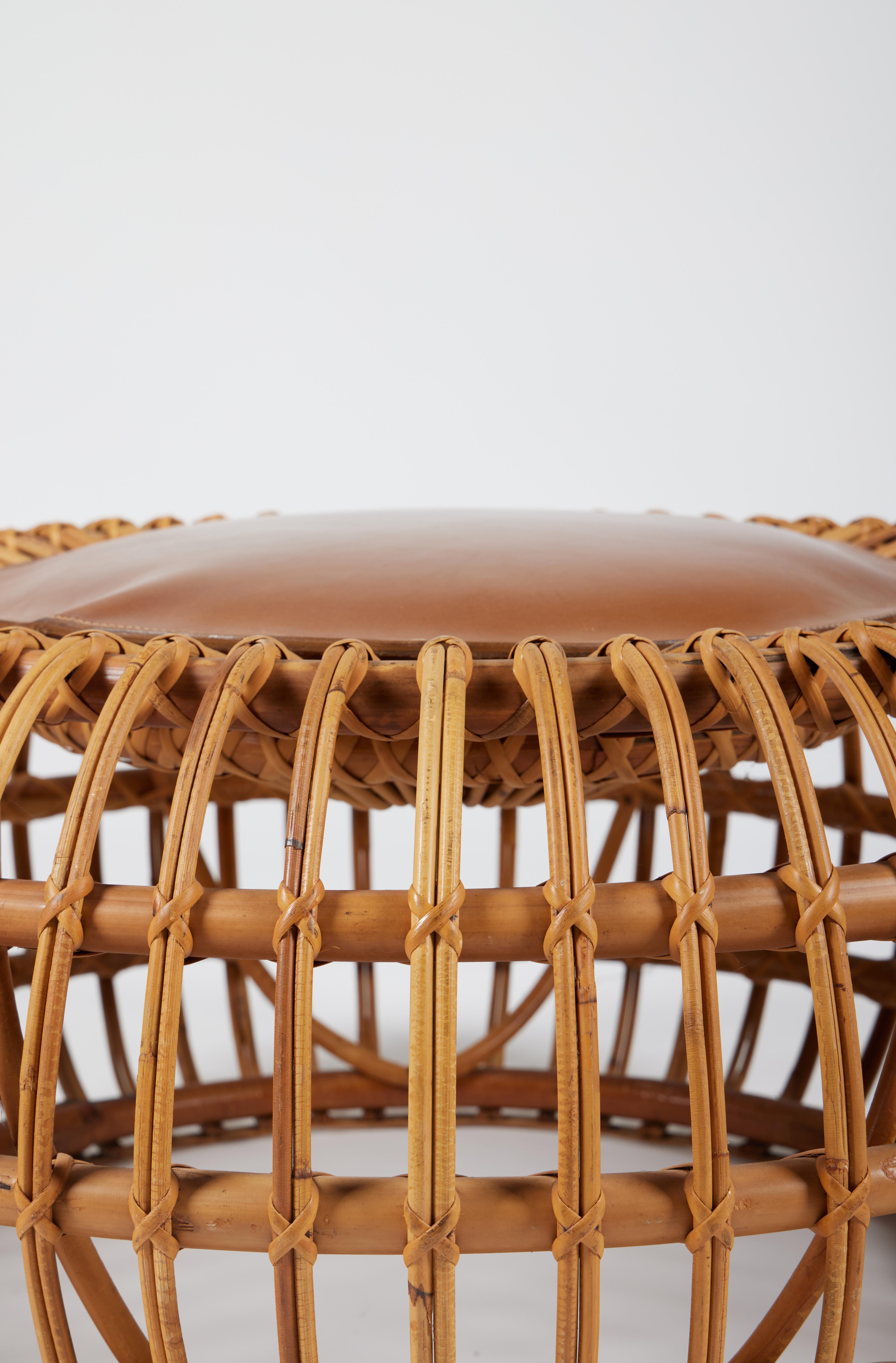 Ico Parisi, Mid-Century Modern Outdoor Set in Rattan for Bonacina, 1956 For Sale 1