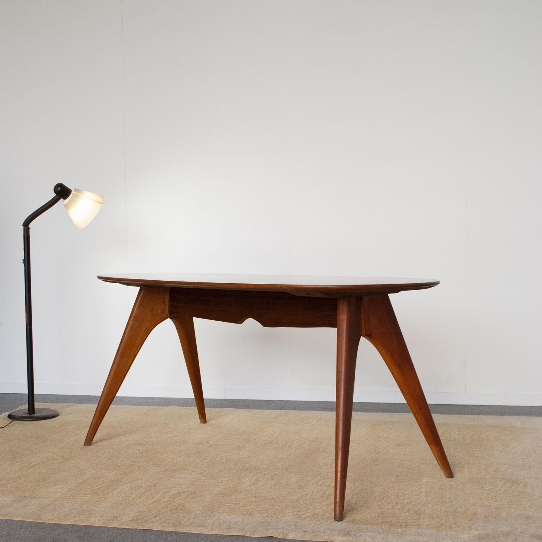Wood Ico Parisi Mid Century Table from the 60's For Sale
