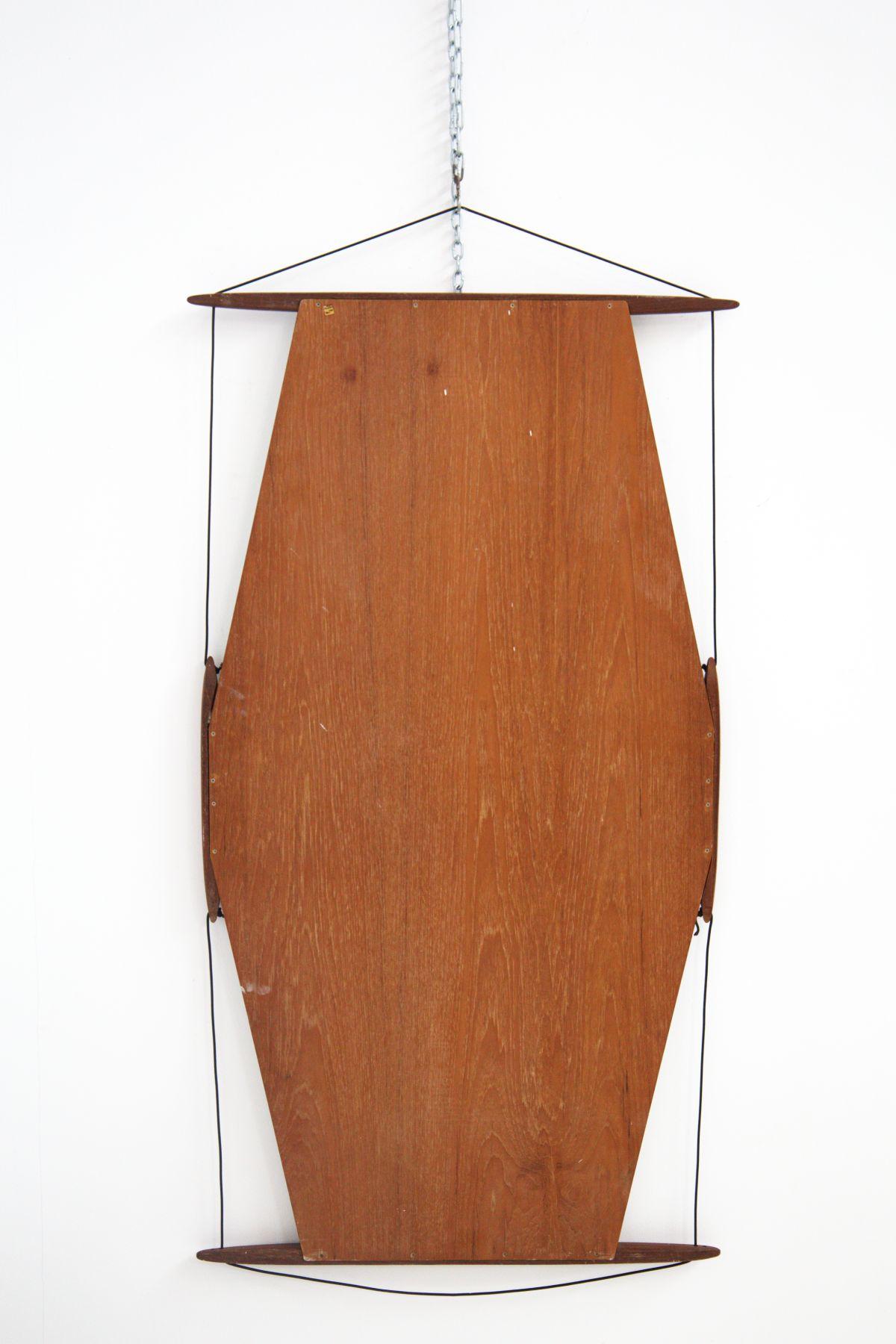 Ico Parisi Midcentury Wall Mirror in Wood 1