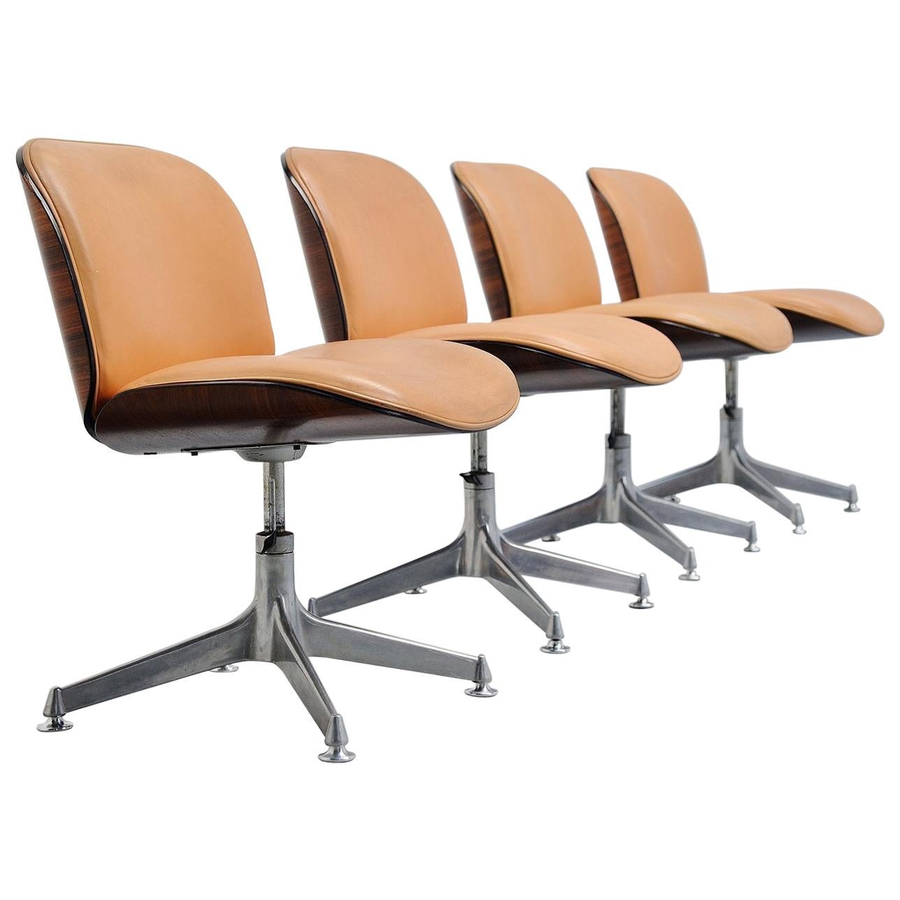 Ico Parisi Mim Terni Office Chairs Set, Italy, 1958