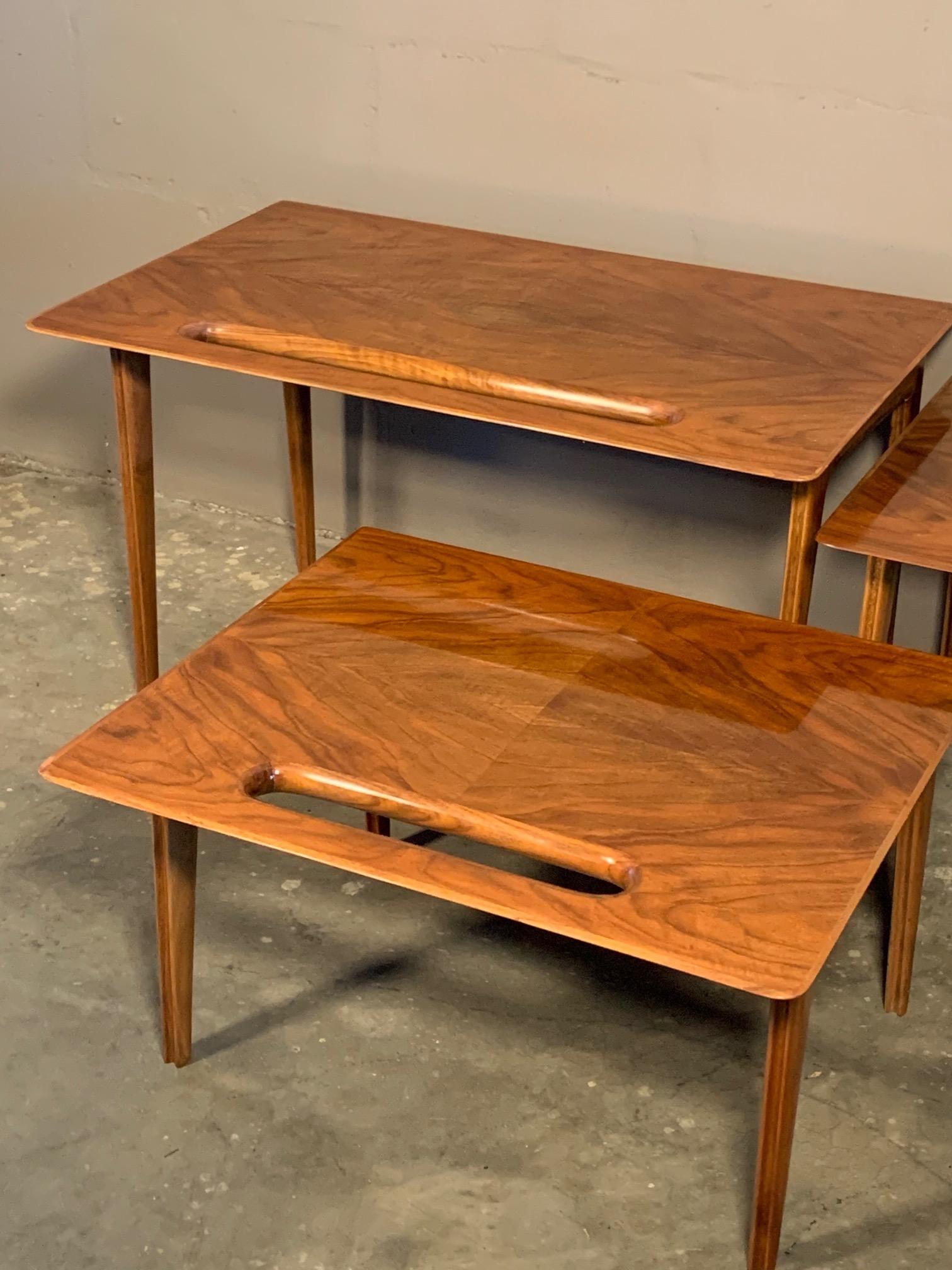 Mid-Century Modern Ico Parisi Nesting Tables, Italy, circa 1950s For Sale