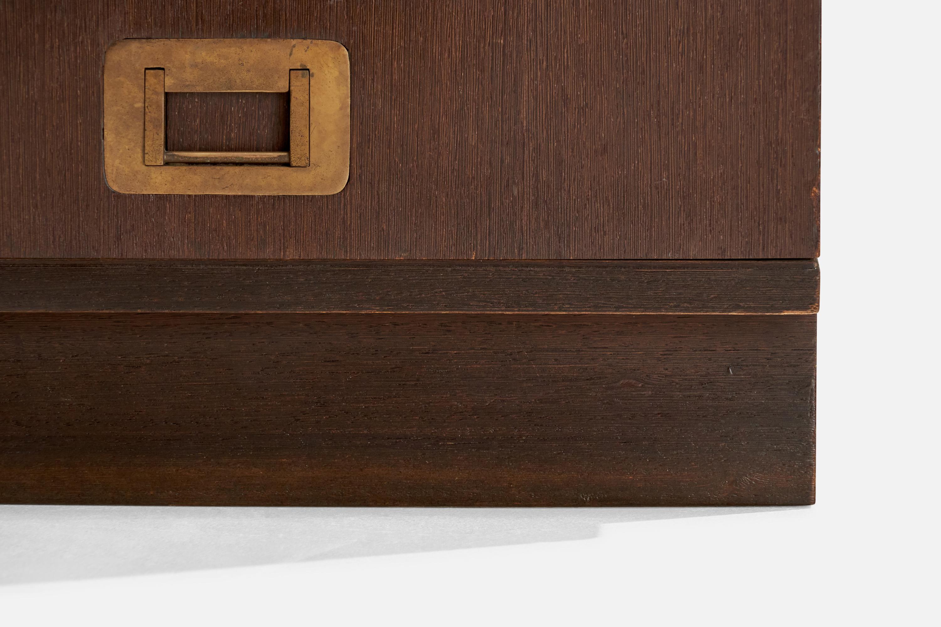 Ico Parisi, Nighstands, Wood, Brass, Italy, 1960s For Sale 2