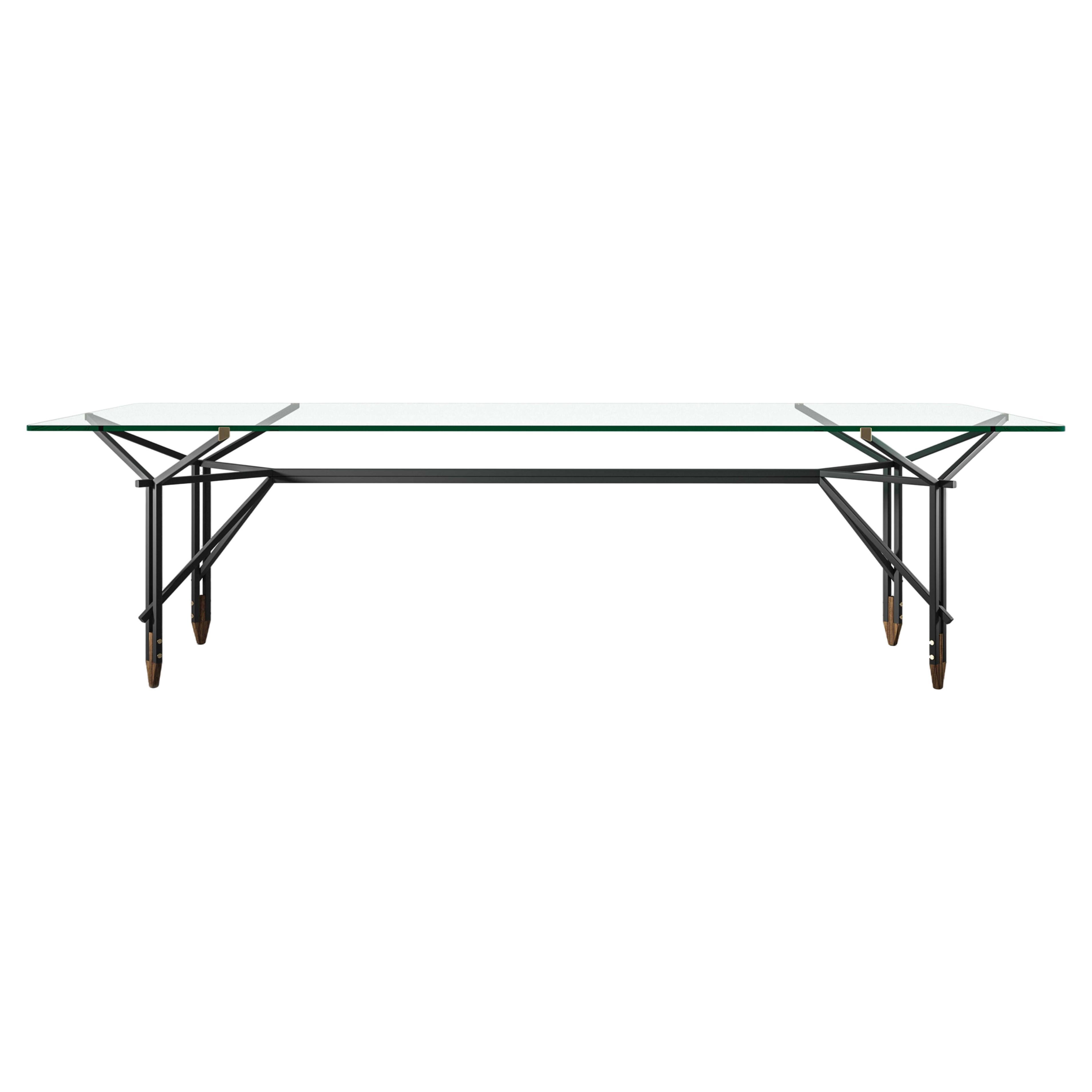 Ico Parisi Olimpino Sculptural Glass Metal Dining Table for Cassina, new For Sale