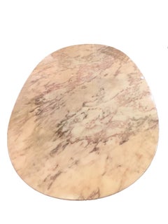 Ico Parisi Oval Marble & Walnut Dining Table